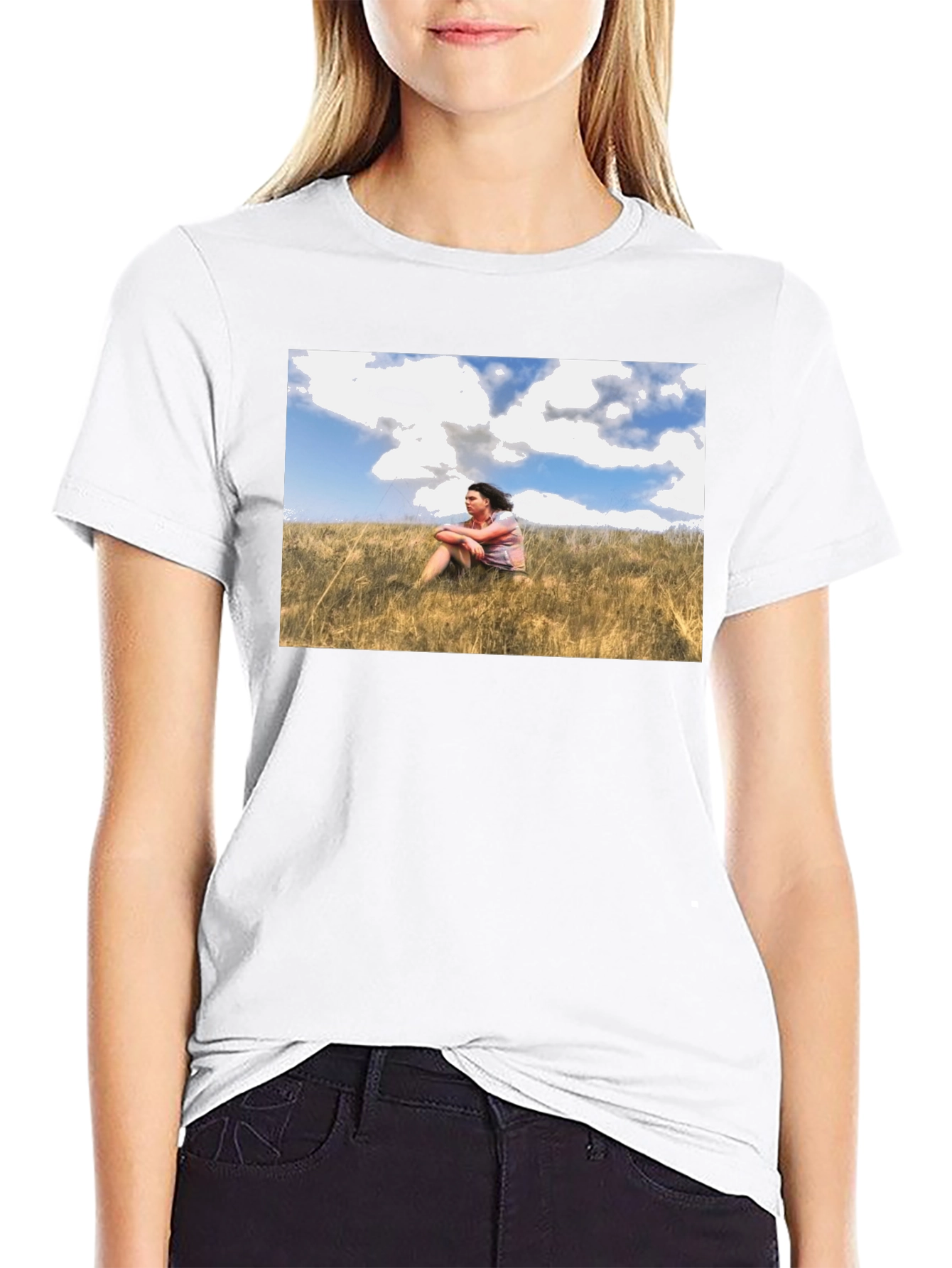 Nature Scene Graphic Black T-Shirt