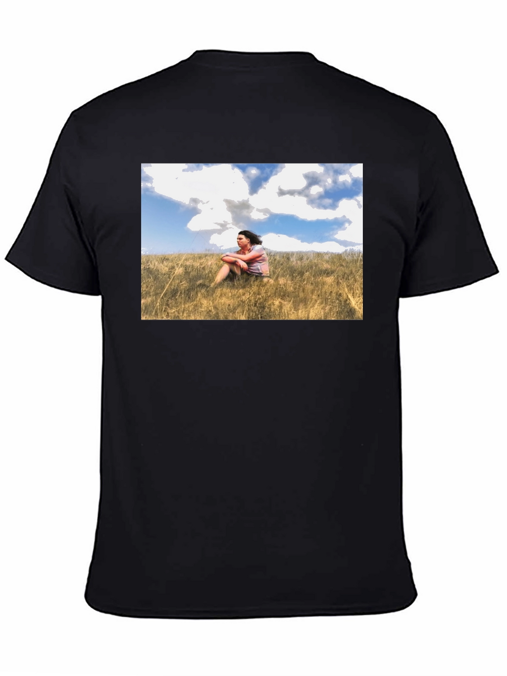 Nature Scene Graphic Black T-Shirt