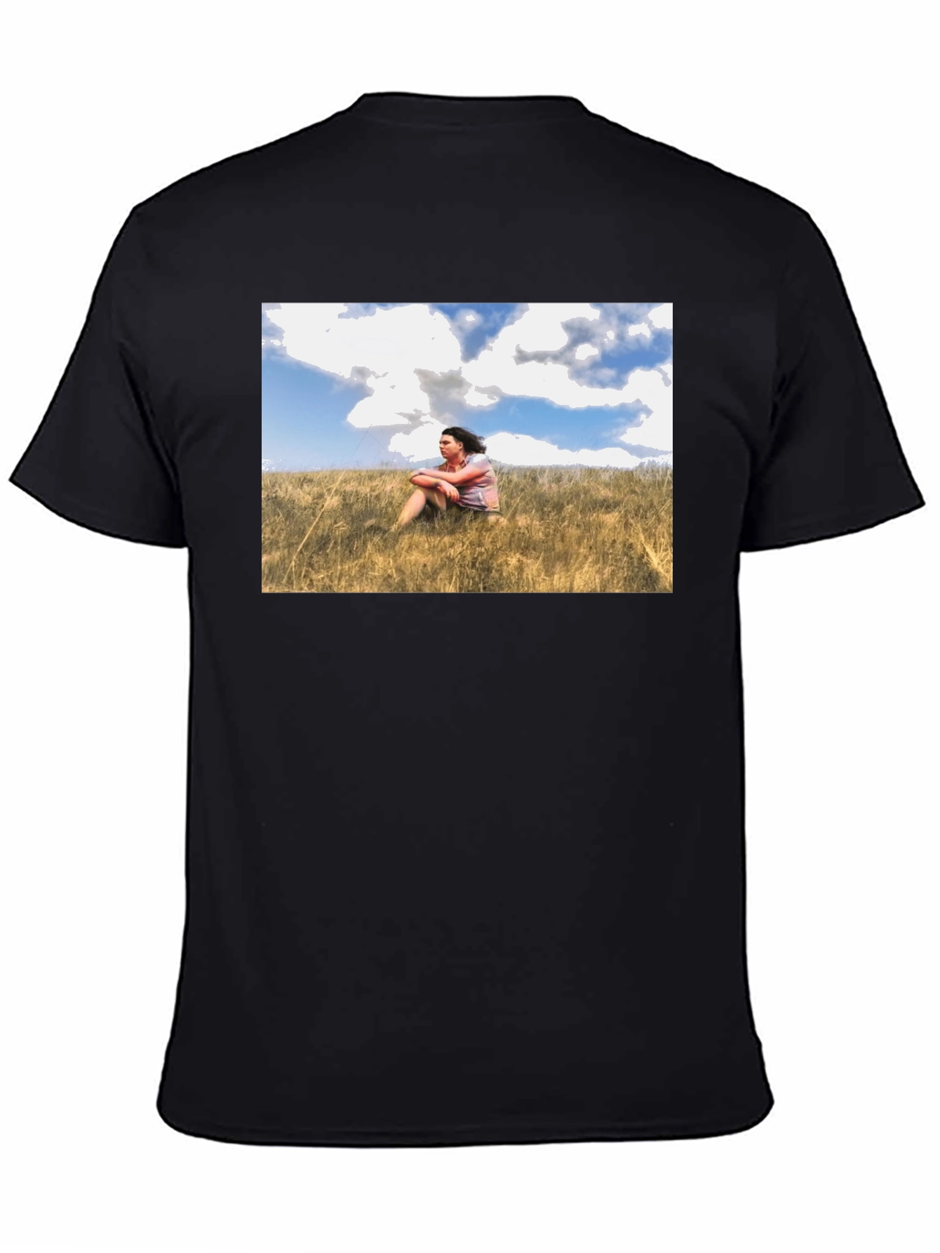 Nature Scene Graphic Black T-Shirt