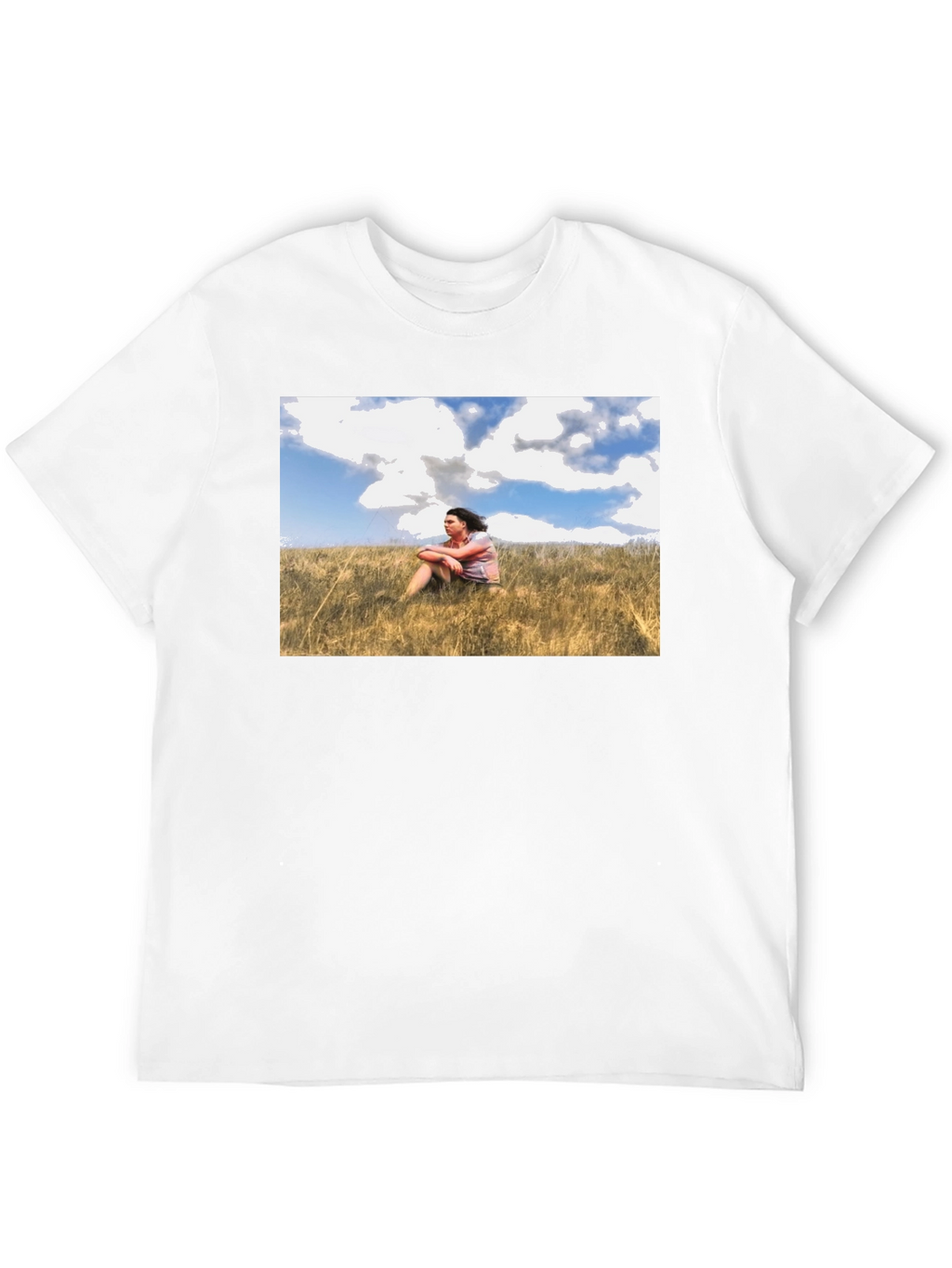 Nature Scene Graphic Black T-Shirt