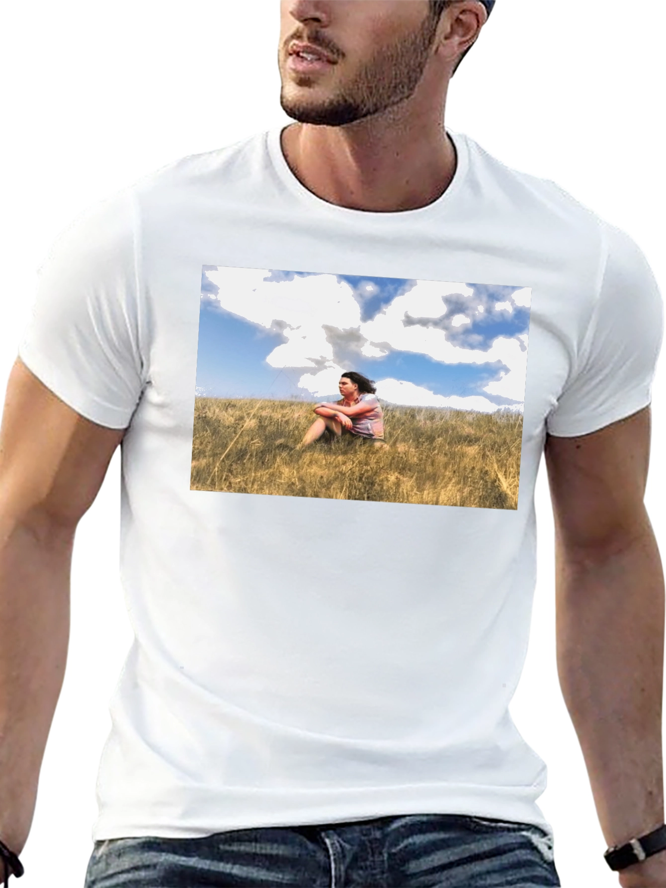 Nature Scene Graphic Black T-Shirt