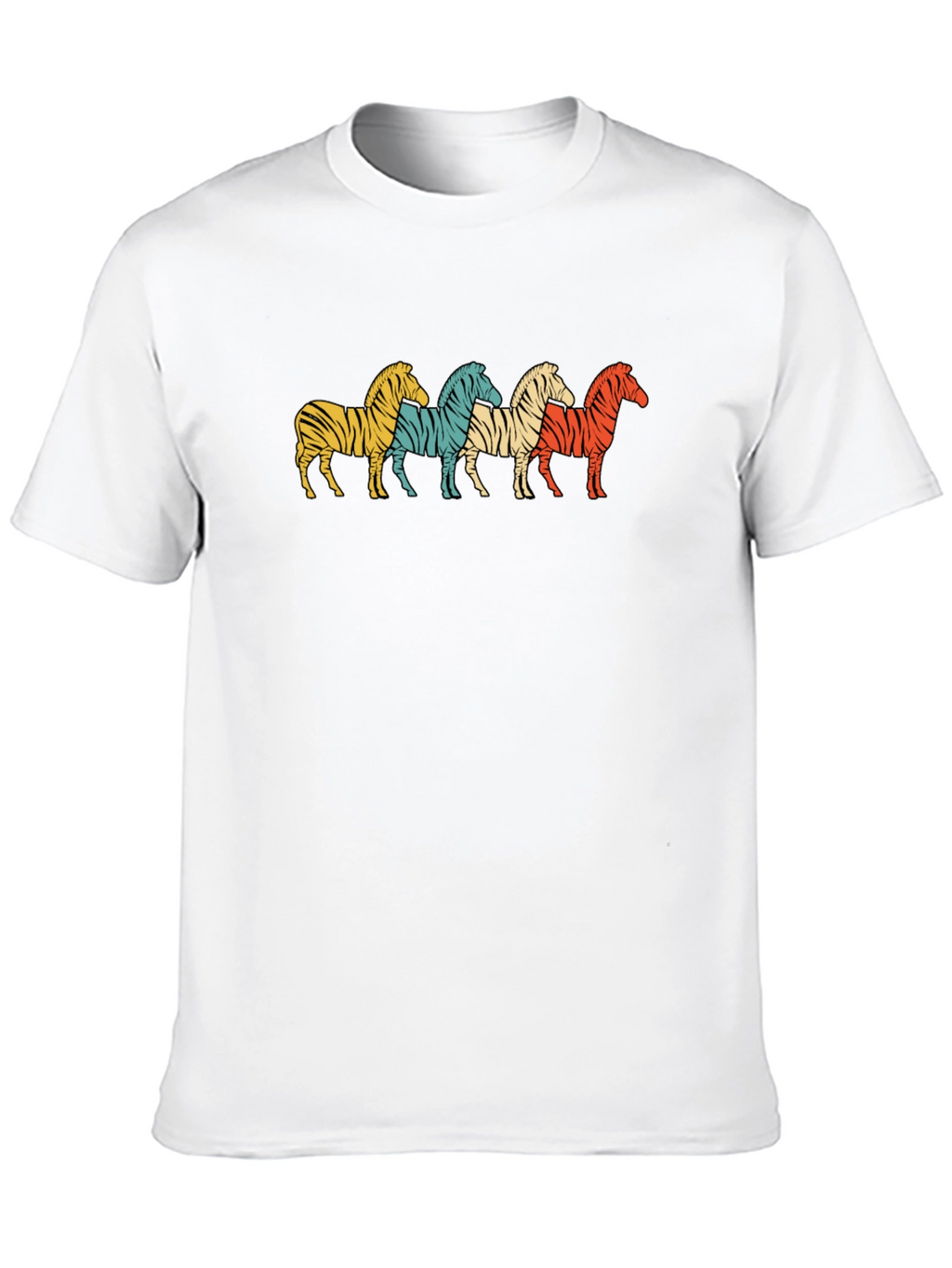 Retro Zebra Stripes Graphic T-Shirt