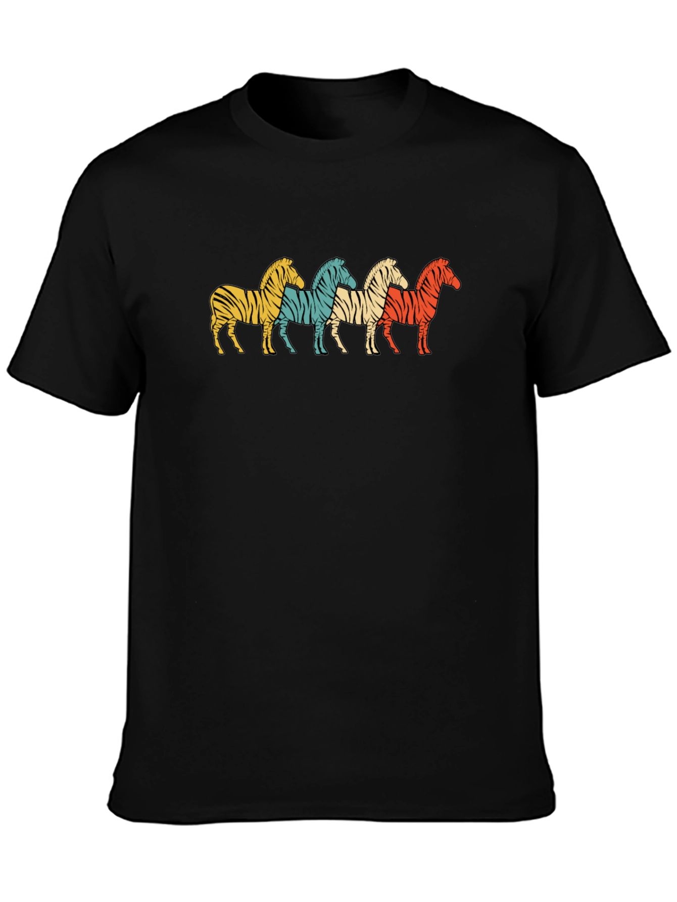Retro Zebra Stripes Graphic T-Shirt