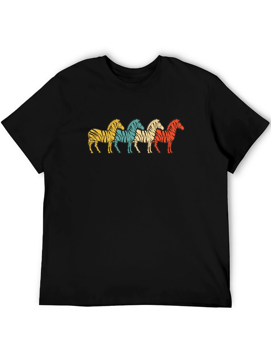 Retro Zebra Stripes Graphic T-Shirt