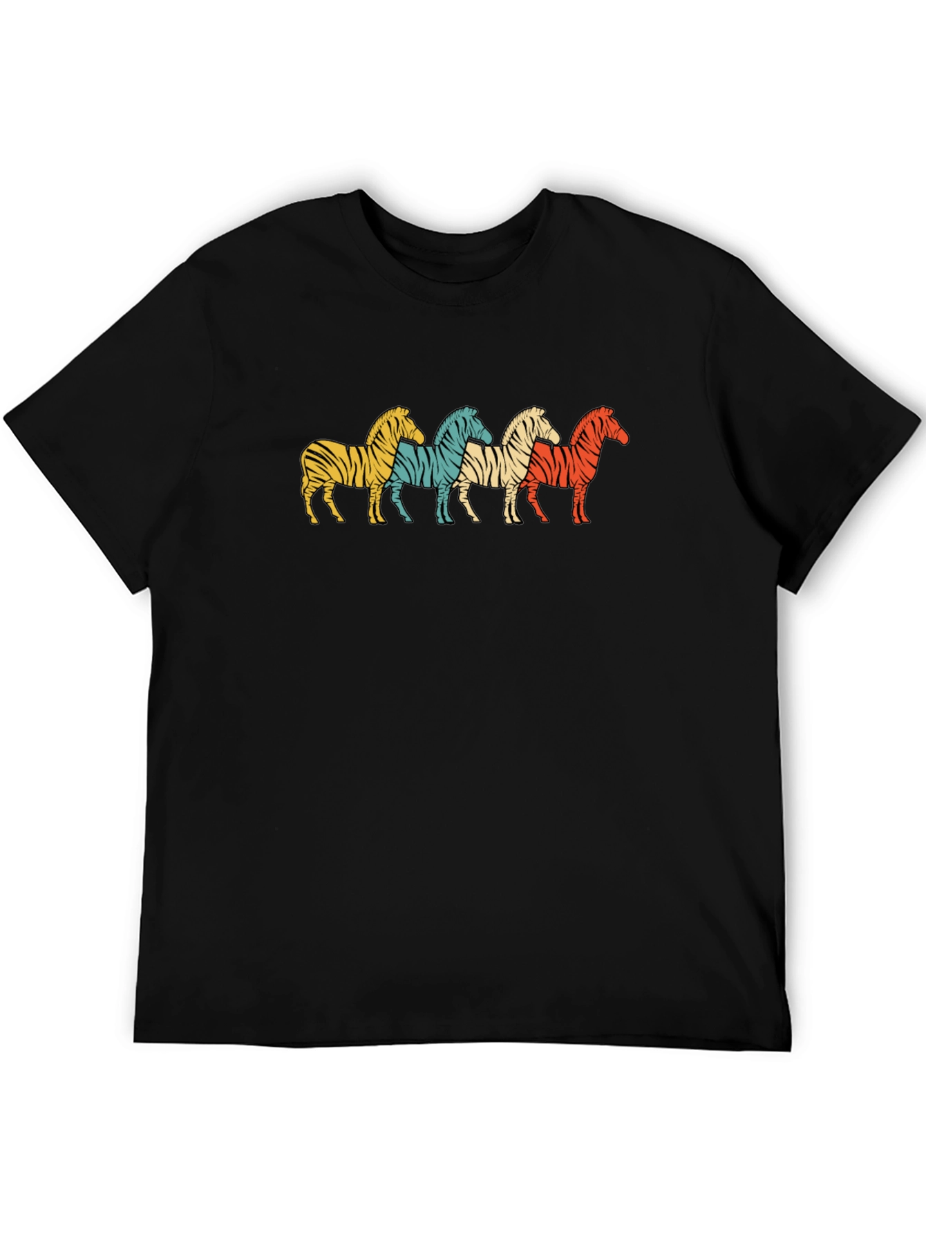 Retro Zebra Stripes Graphic T-Shirt