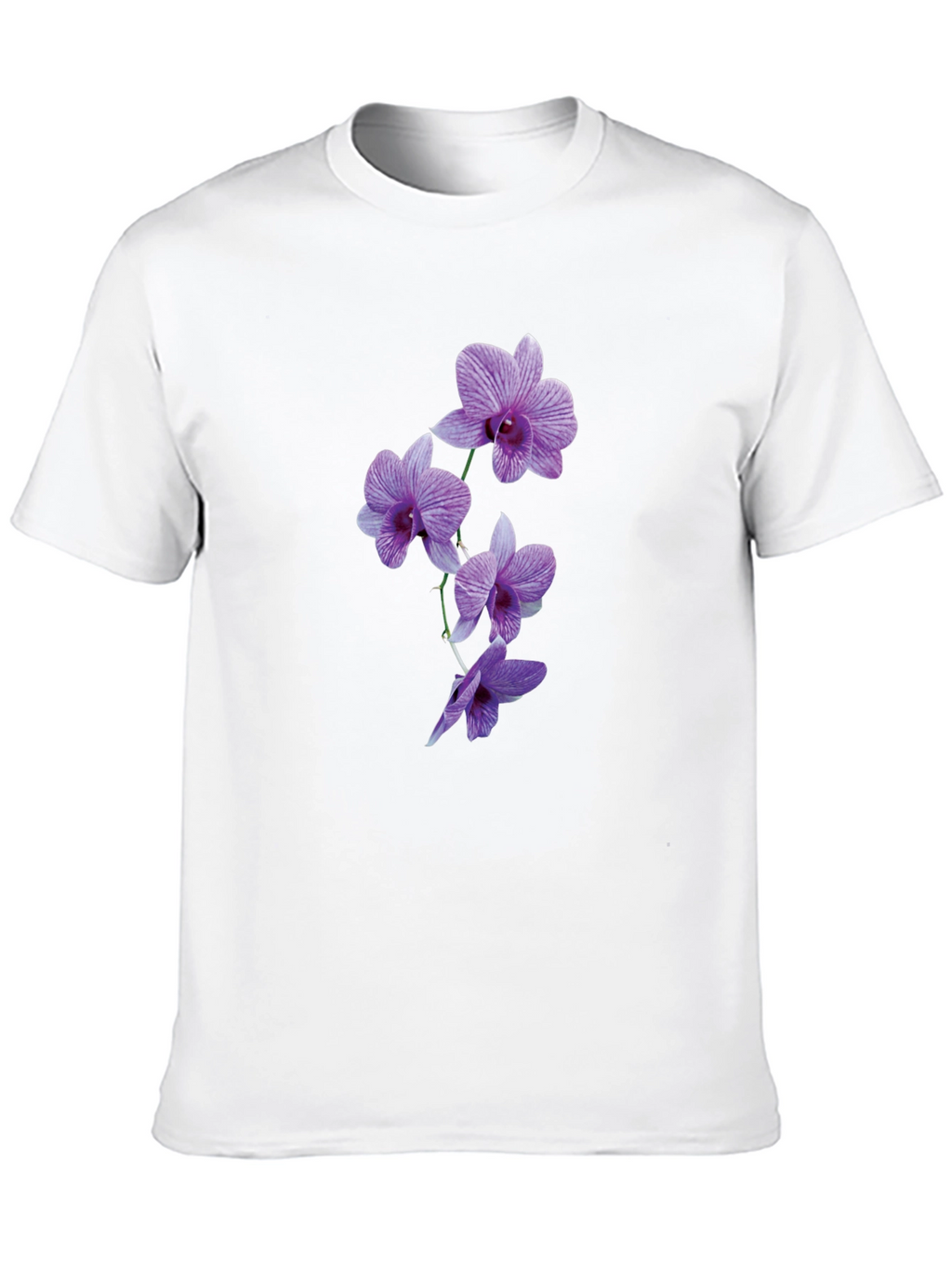 Orchid Flower Black T-Shirt