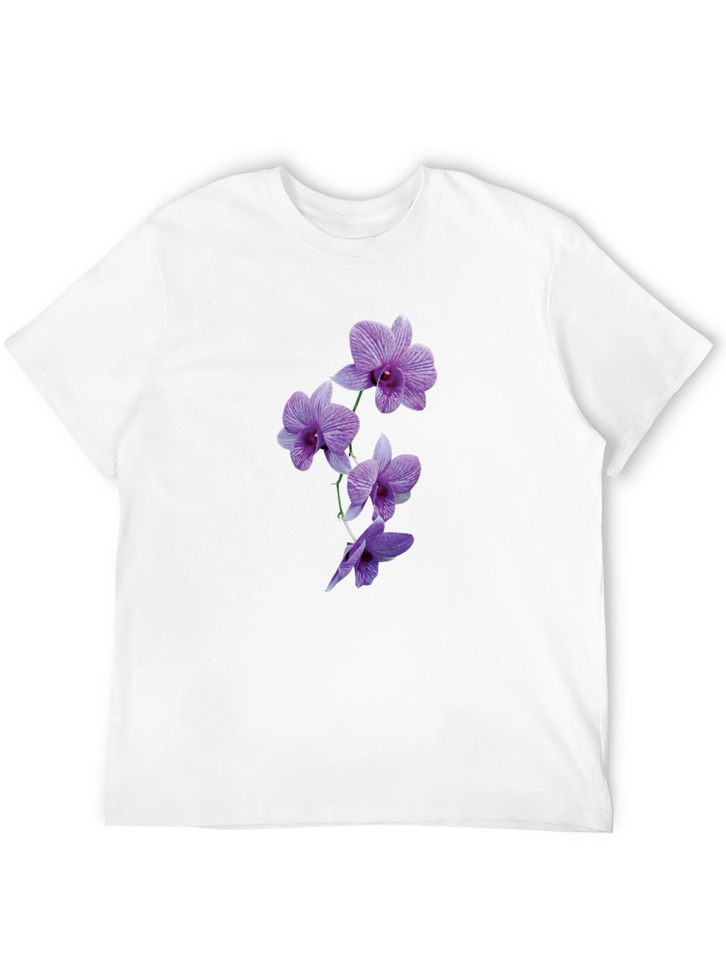 Orchid Flower Black T-Shirt