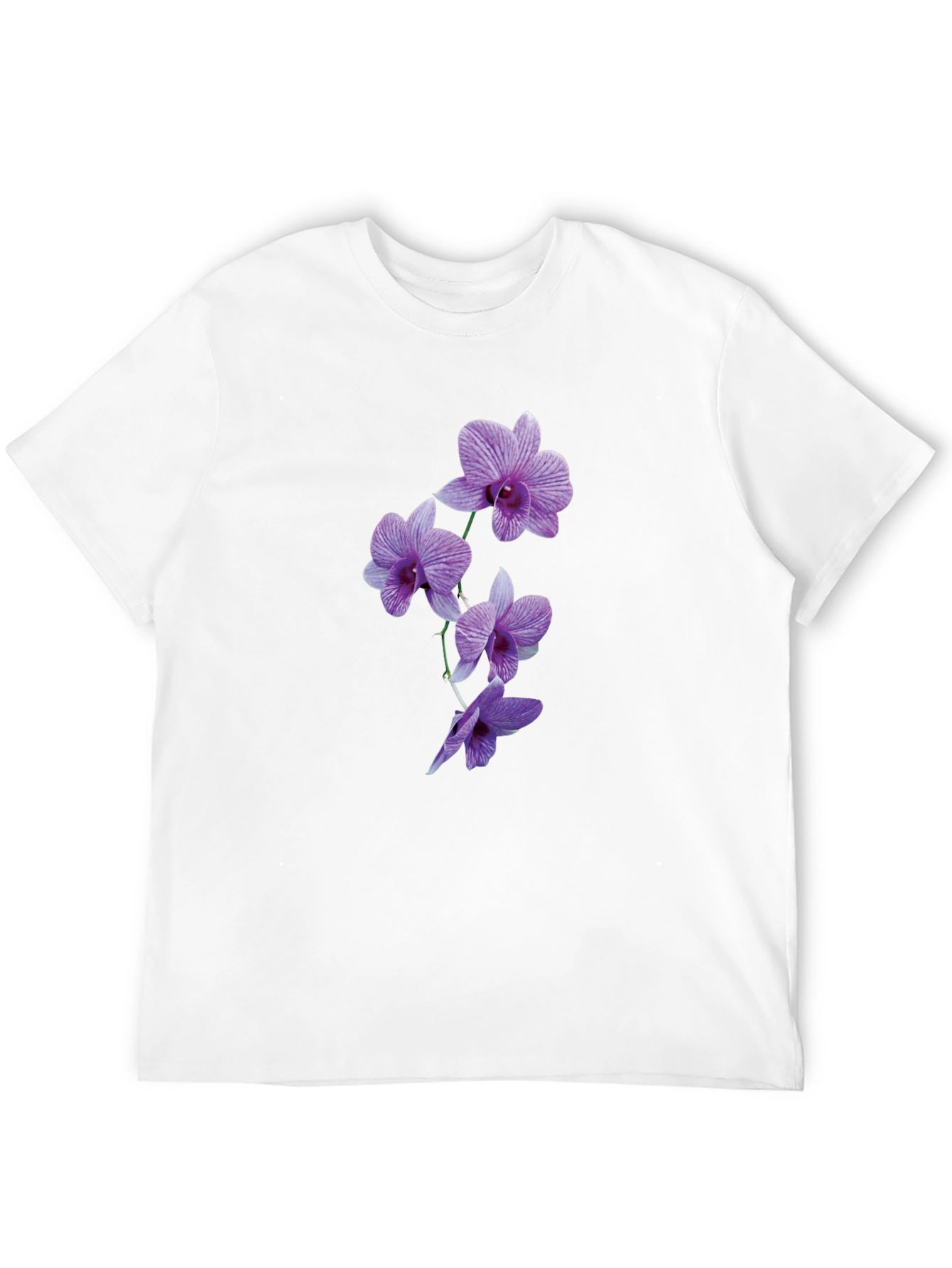 Orchid Flower Black T-Shirt