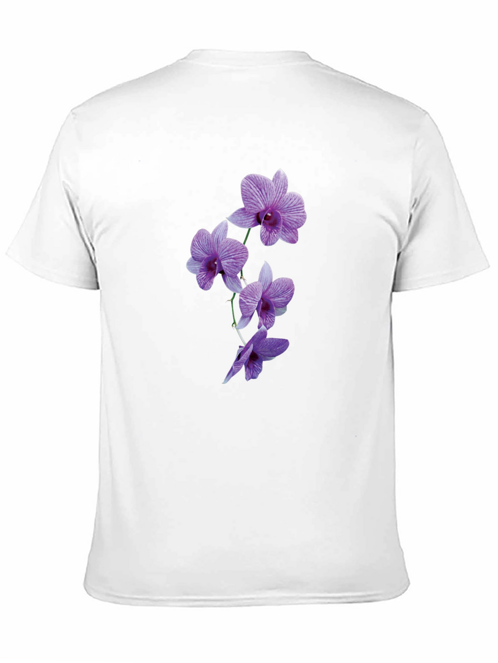 Orchid Flower Black T-Shirt