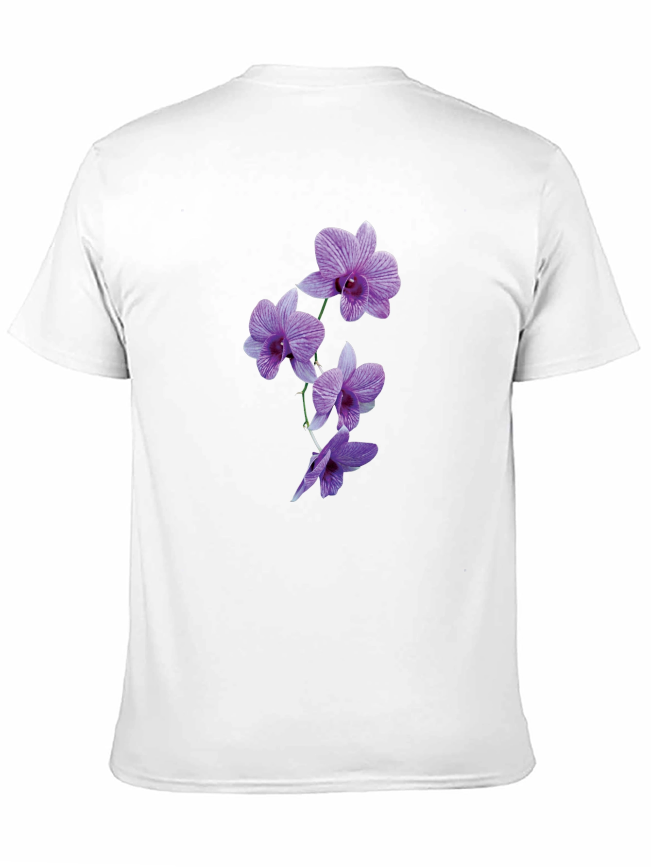 Orchid Flower Black T-Shirt