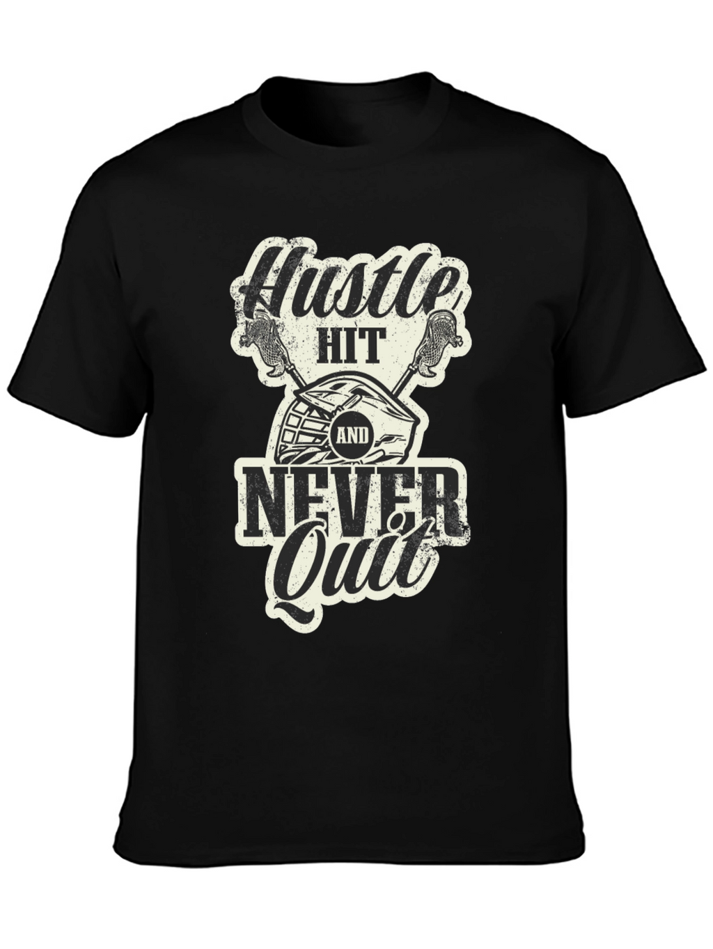 Hustle Hit Never Quit Graphic T-Shirt