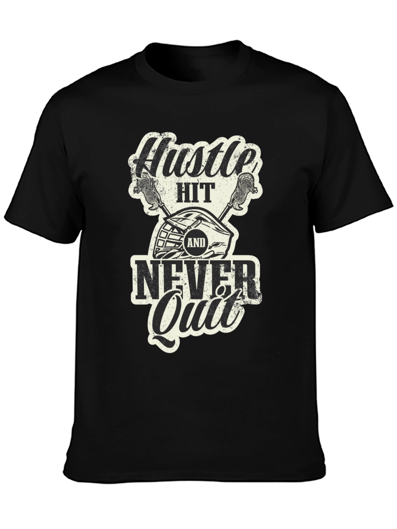 Hustle Hit Never Quit Graphic T-Shirt