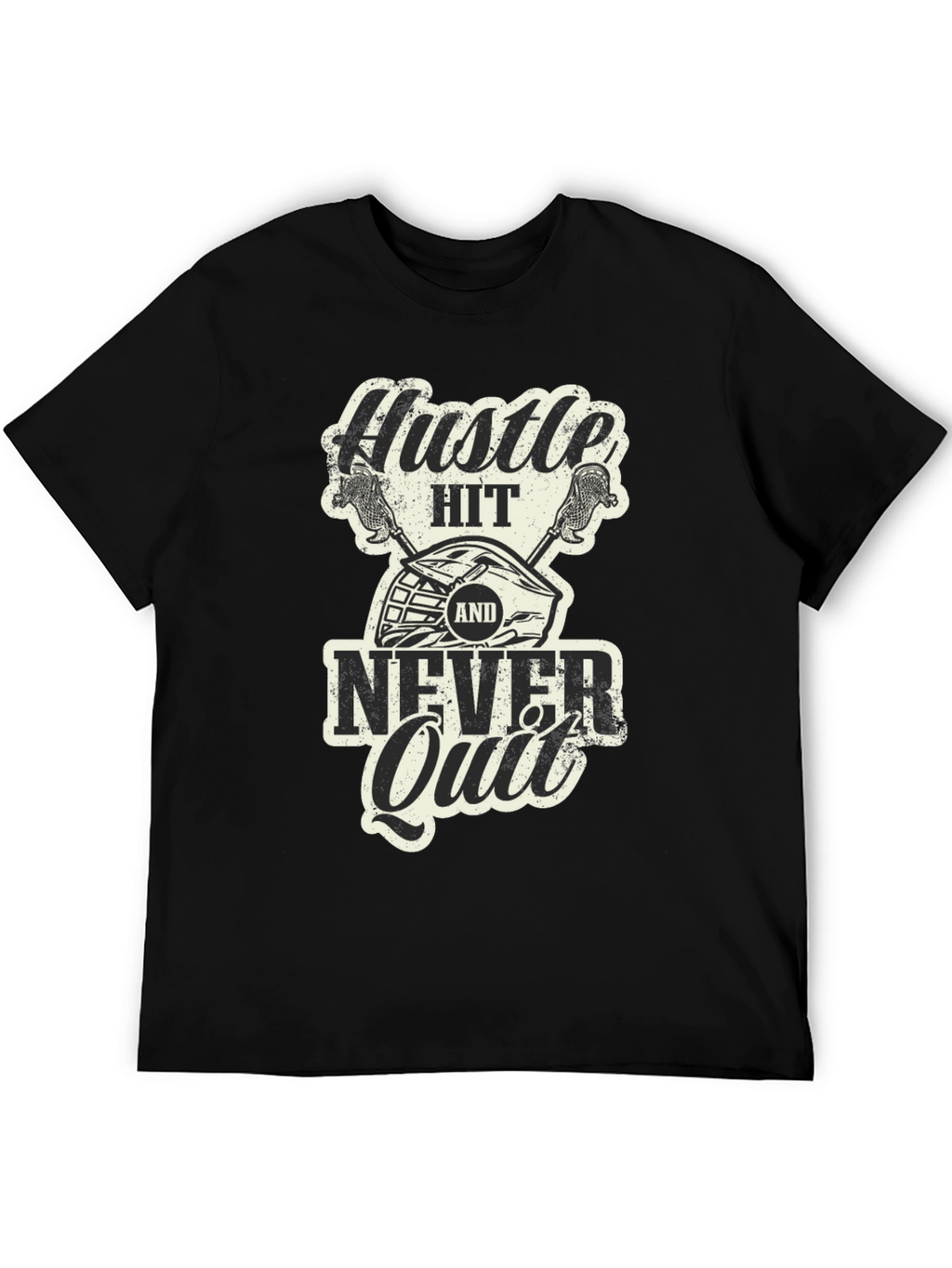 Hustle Hit Never Quit Graphic T-Shirt