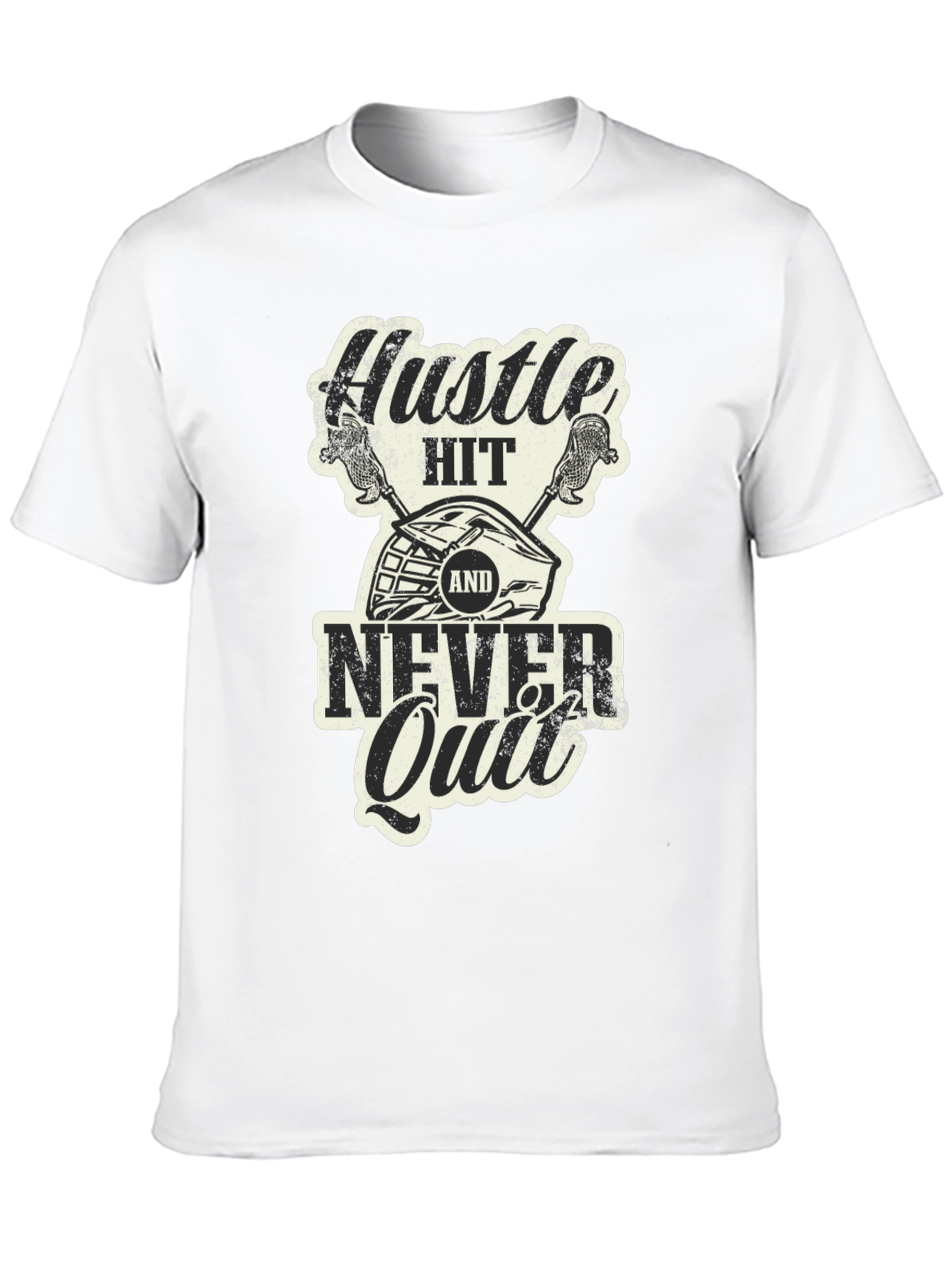 Hustle Hit Never Quit Graphic T-Shirt