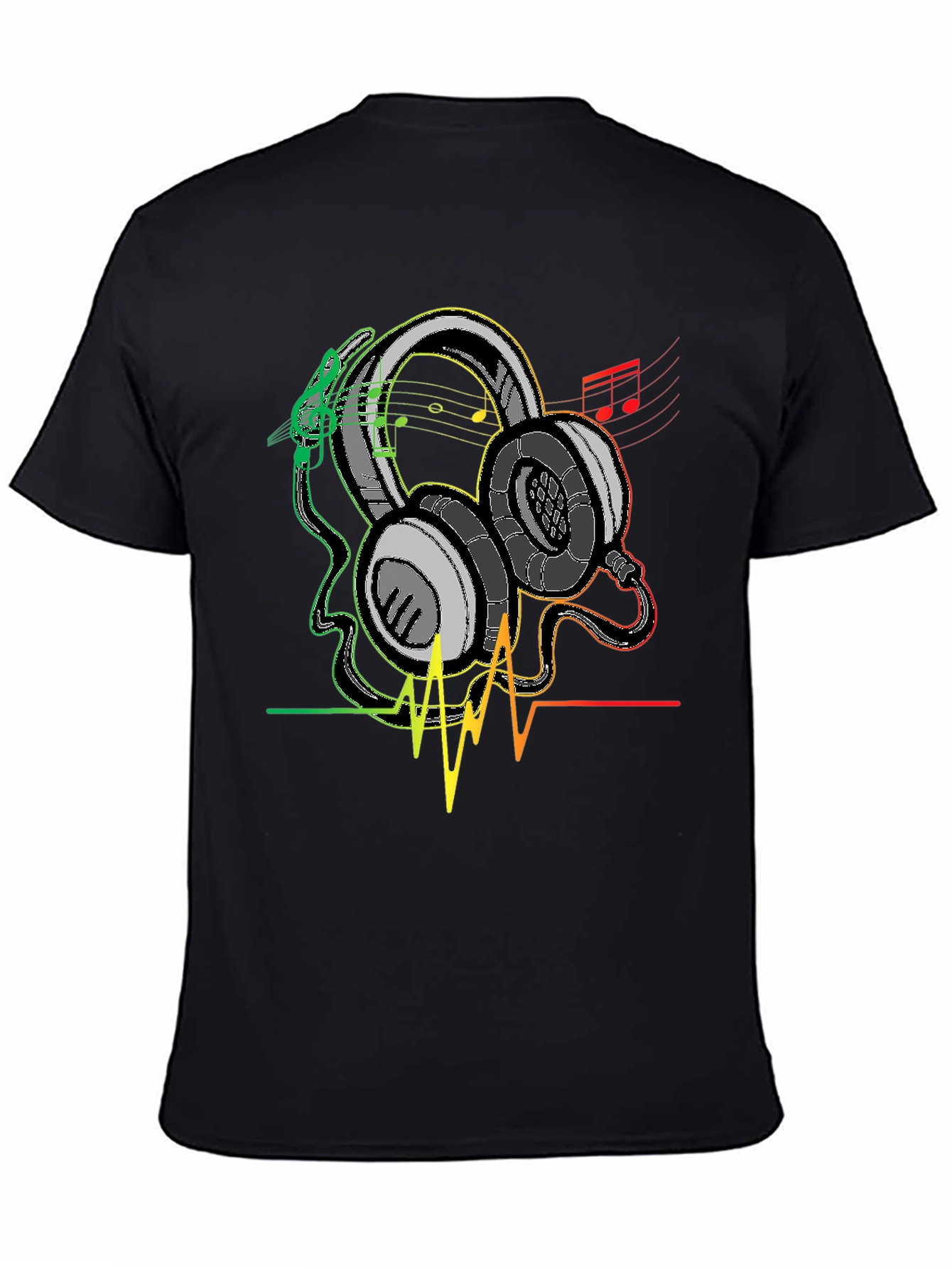 Rasta Headphones Graphic Tee - Music Lover Shirt