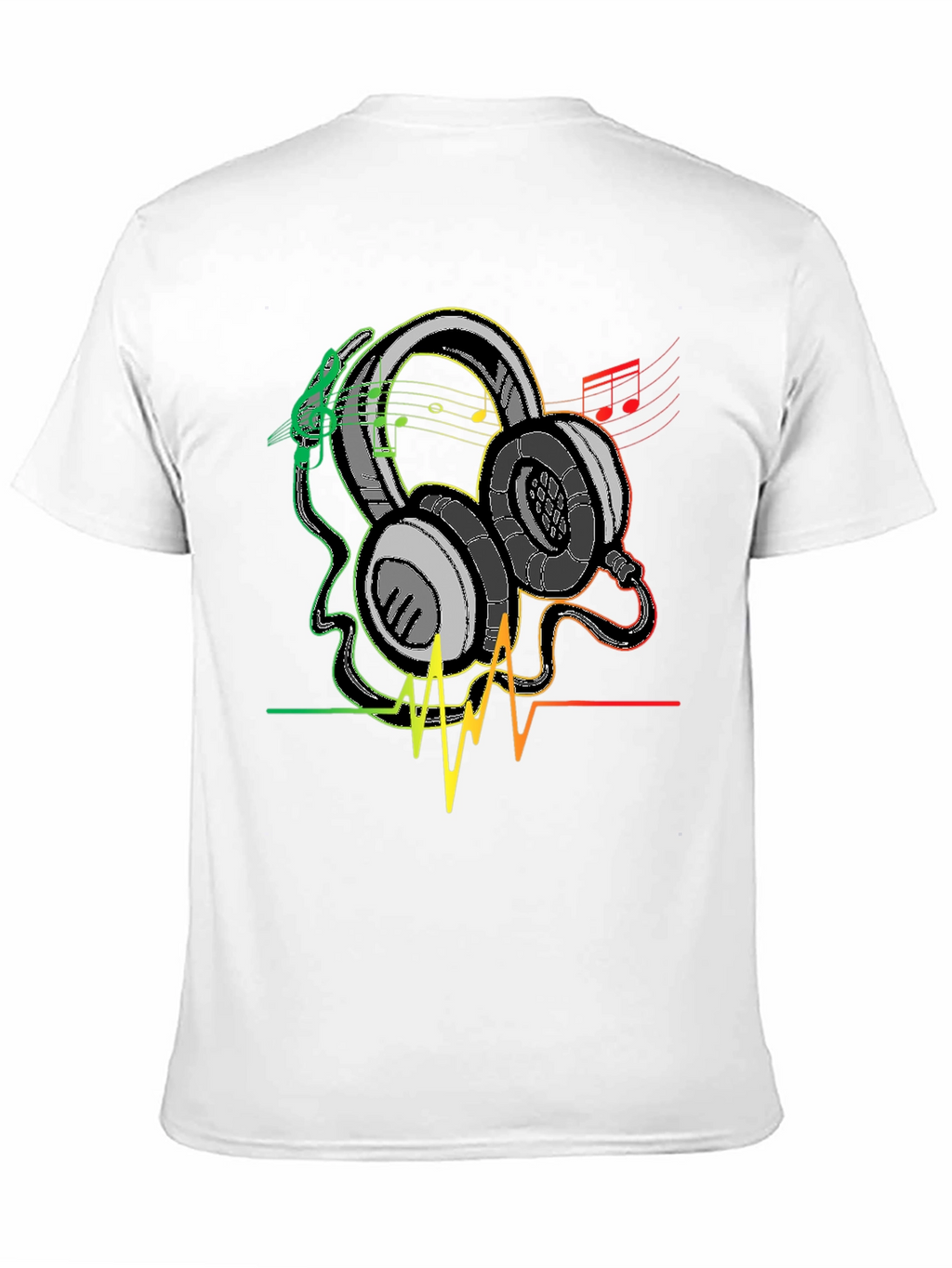 Rasta Headphones Graphic Tee - Music Lover Shirt