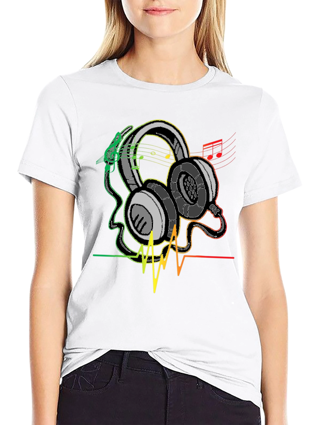 Rasta Headphones Graphic Tee - Music Lover Shirt