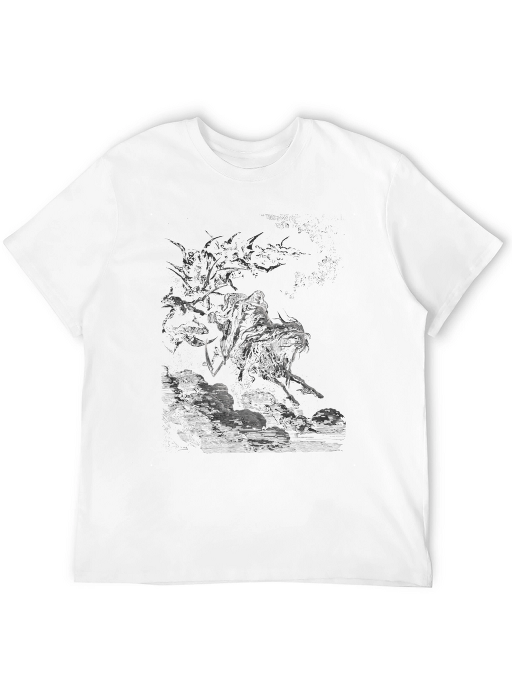 Grim Reaper Graphic T-Shirt - Dark Fantasy Design