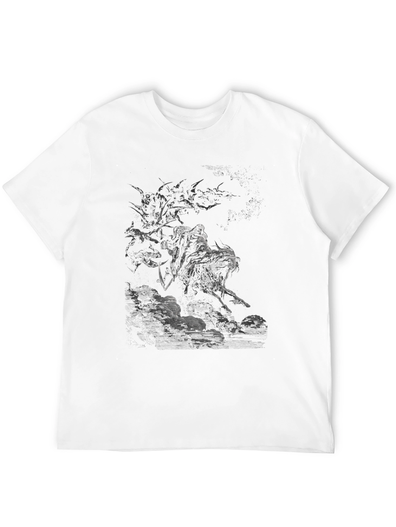 Grim Reaper Graphic T-Shirt - Dark Fantasy Design