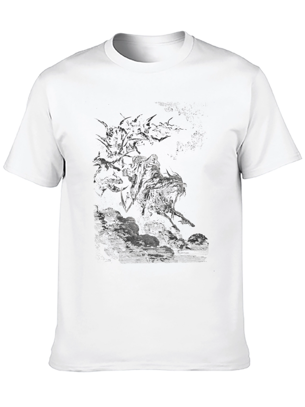 Grim Reaper Graphic T-Shirt - Dark Fantasy Design