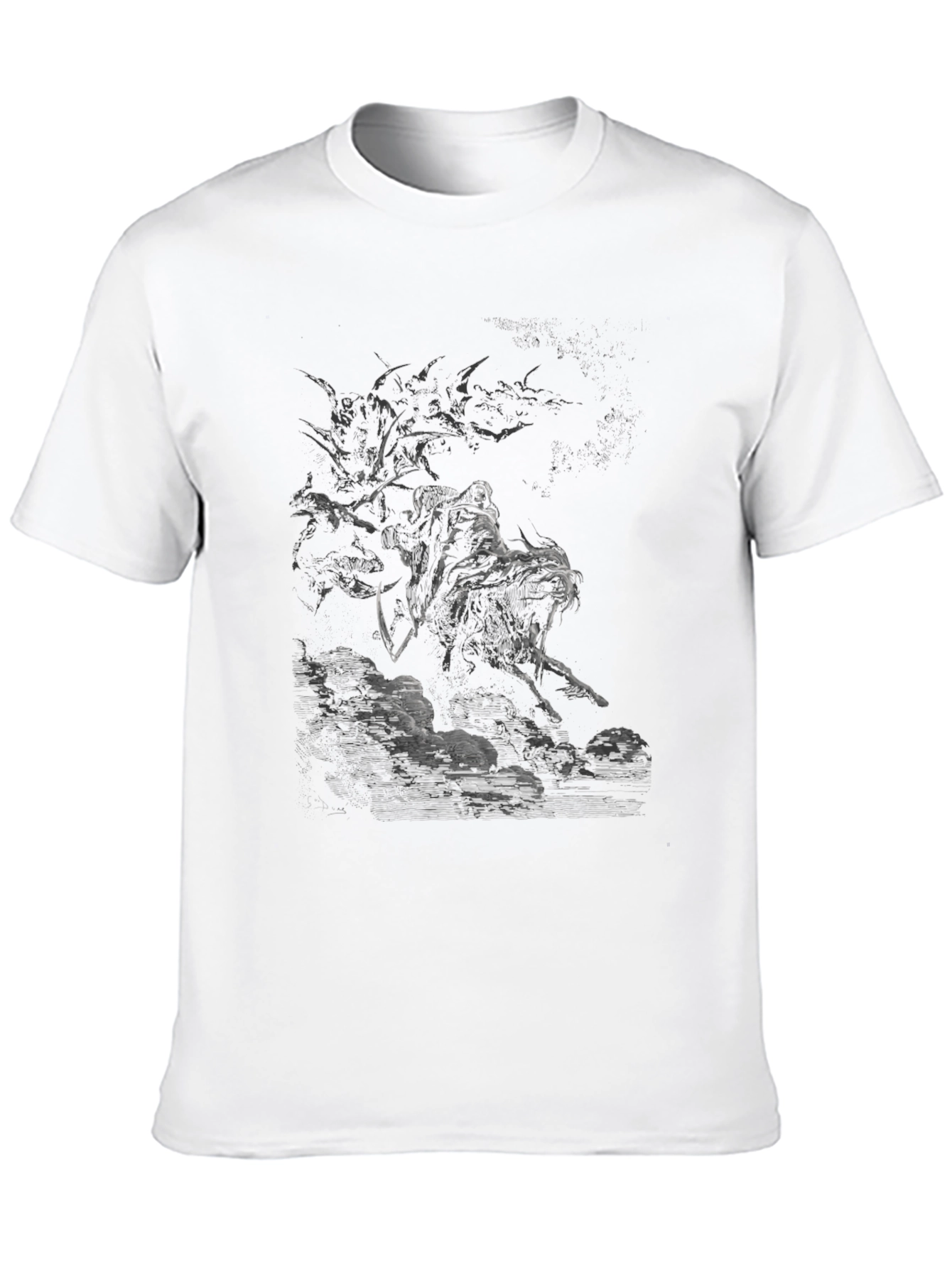 Grim Reaper Graphic T-Shirt - Dark Fantasy Design