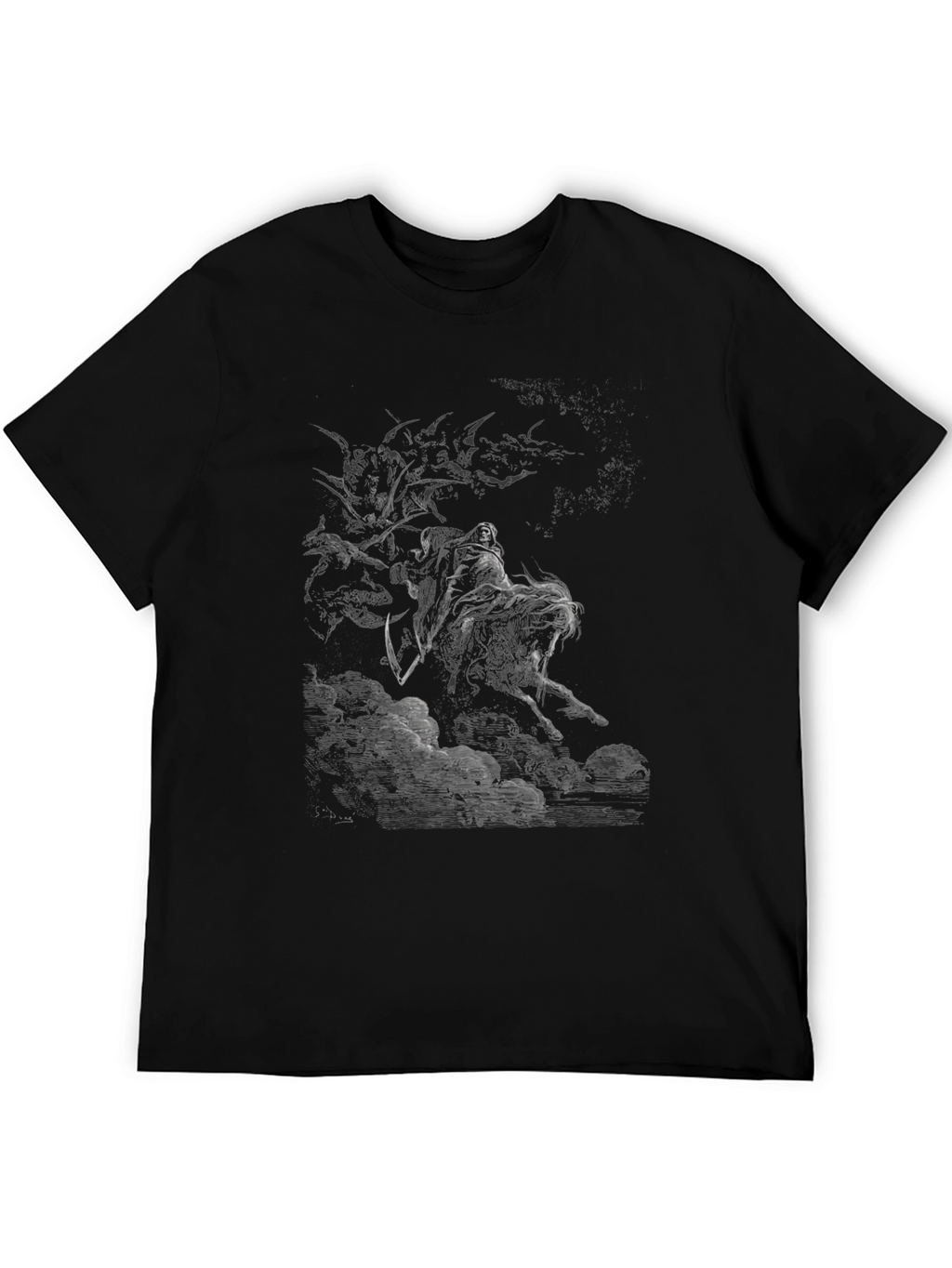 Grim Reaper Graphic T-Shirt - Dark Fantasy Design
