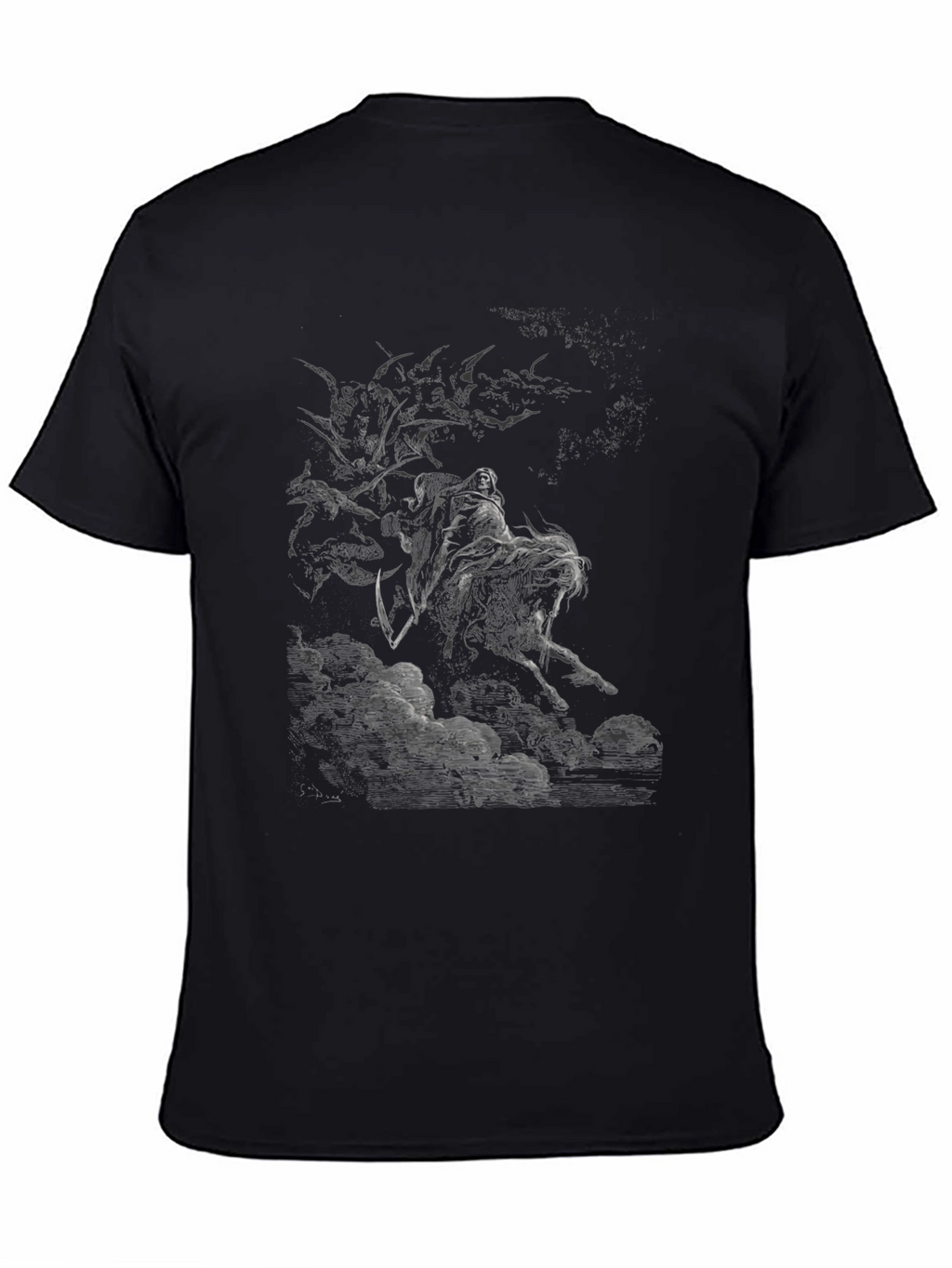 Grim Reaper Graphic T-Shirt - Dark Fantasy Design