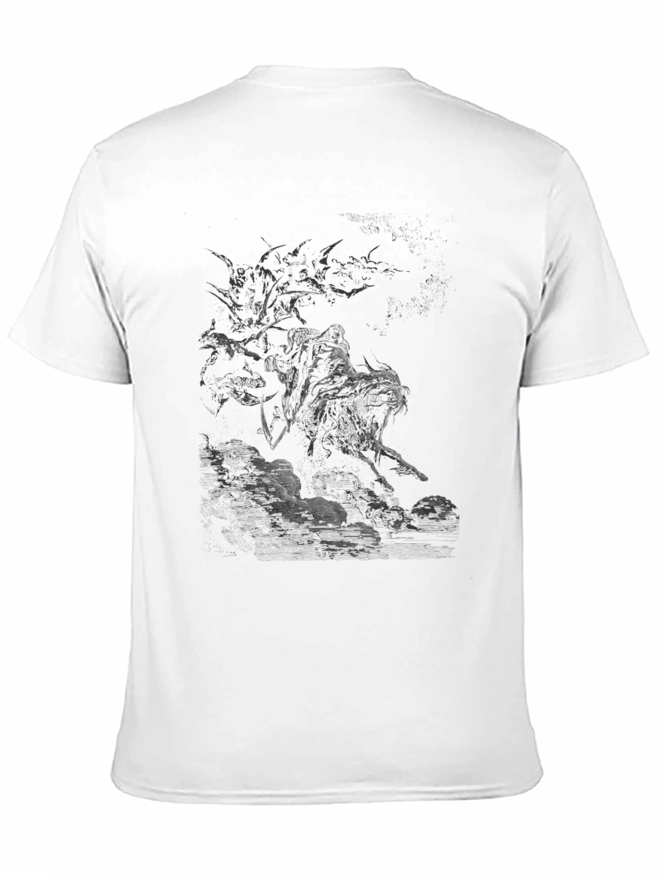 Grim Reaper Graphic T-Shirt - Dark Fantasy Design