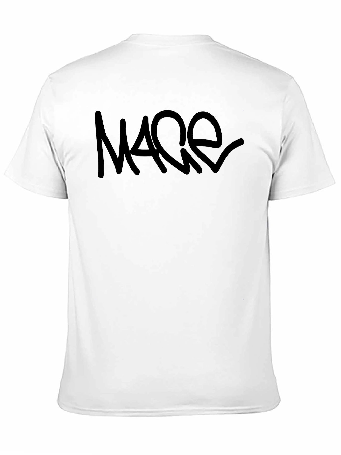 Mace Black Graphic Tee - Casual Crew Neck T-Shirt
