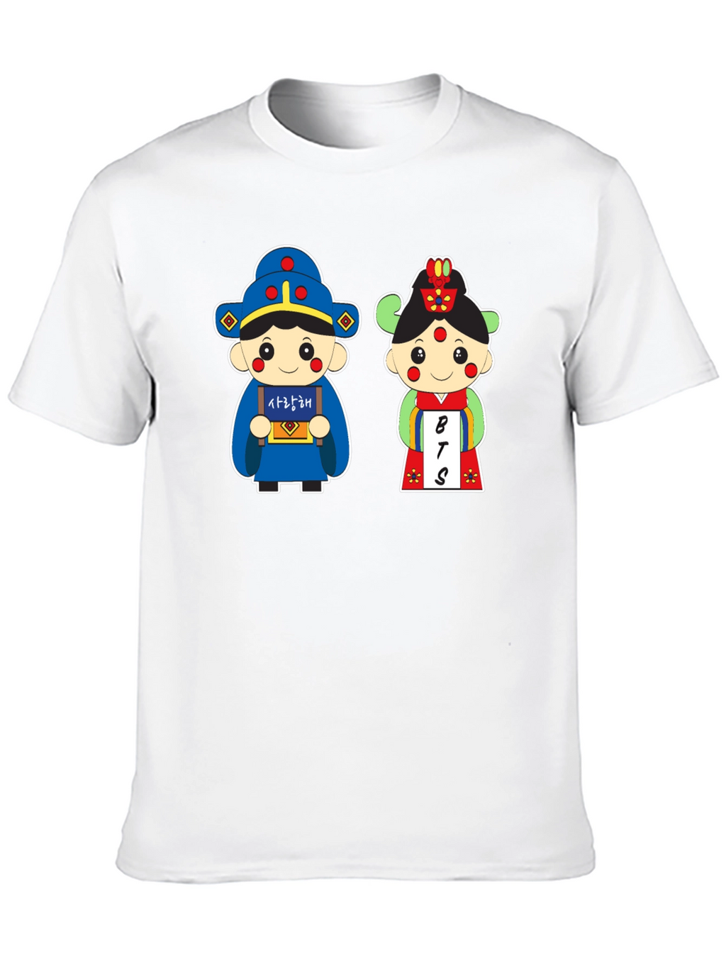 BTS Cartoon Couple T-Shirt - Korean Inspired