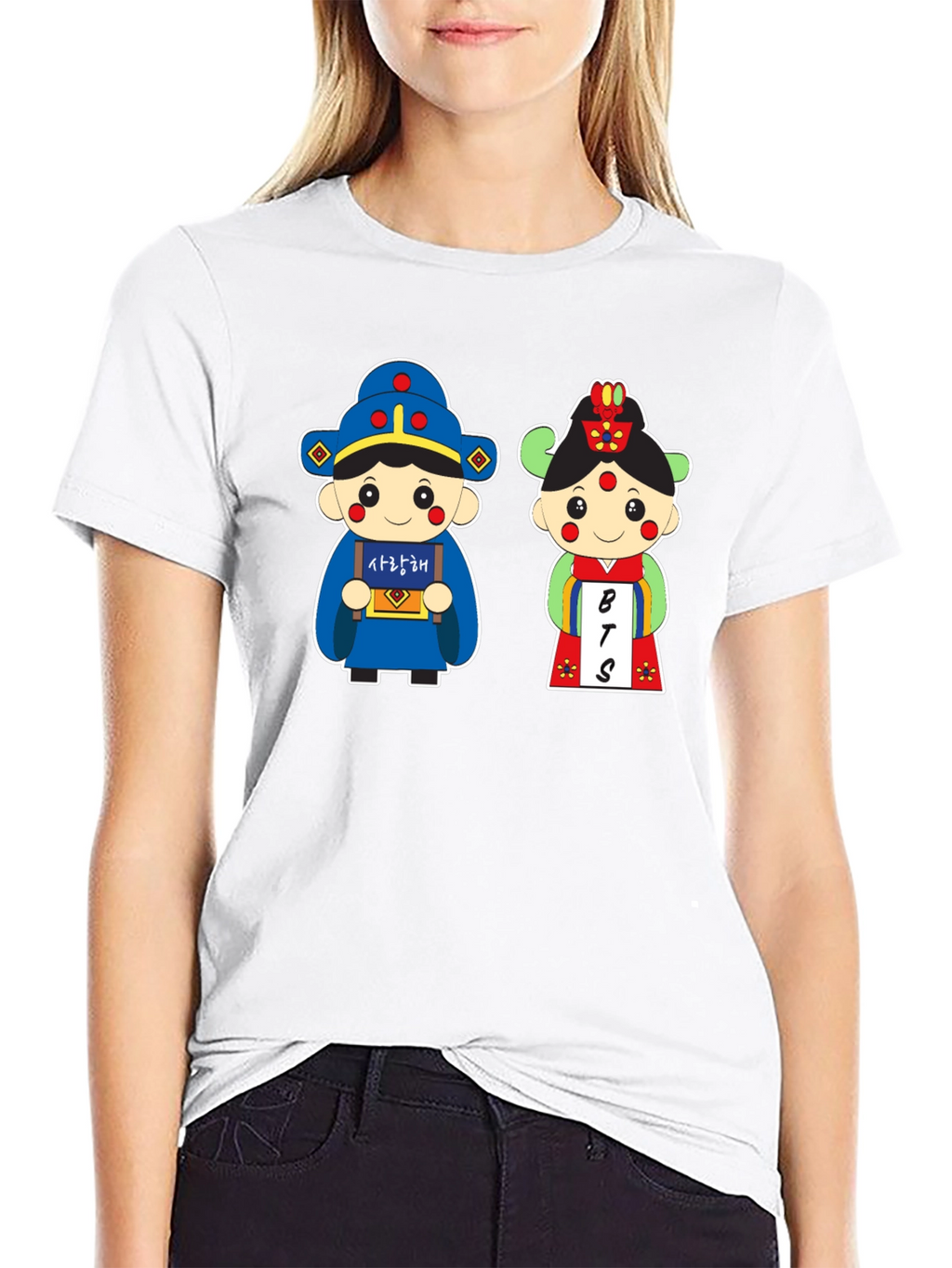 BTS Cartoon Couple T-Shirt - Korean Inspired