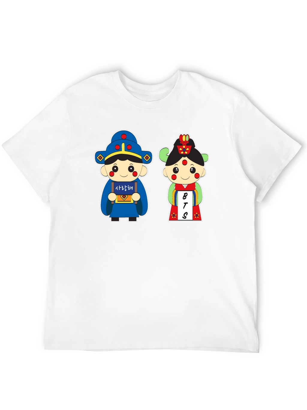BTS Cartoon Couple T-Shirt - Korean Inspired
