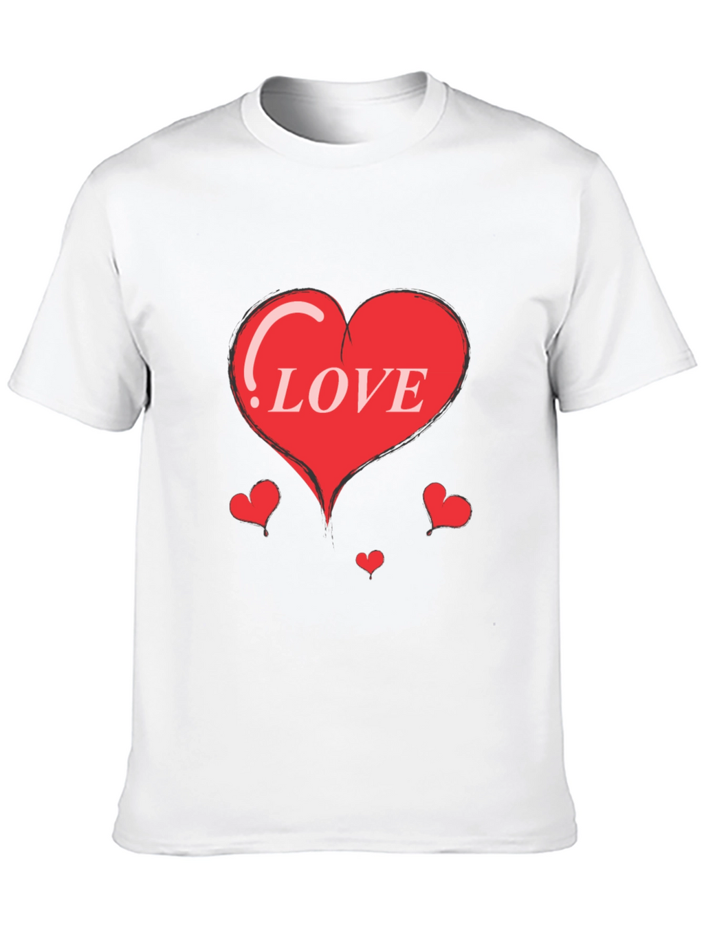 Heart Love Graphic Print Tee