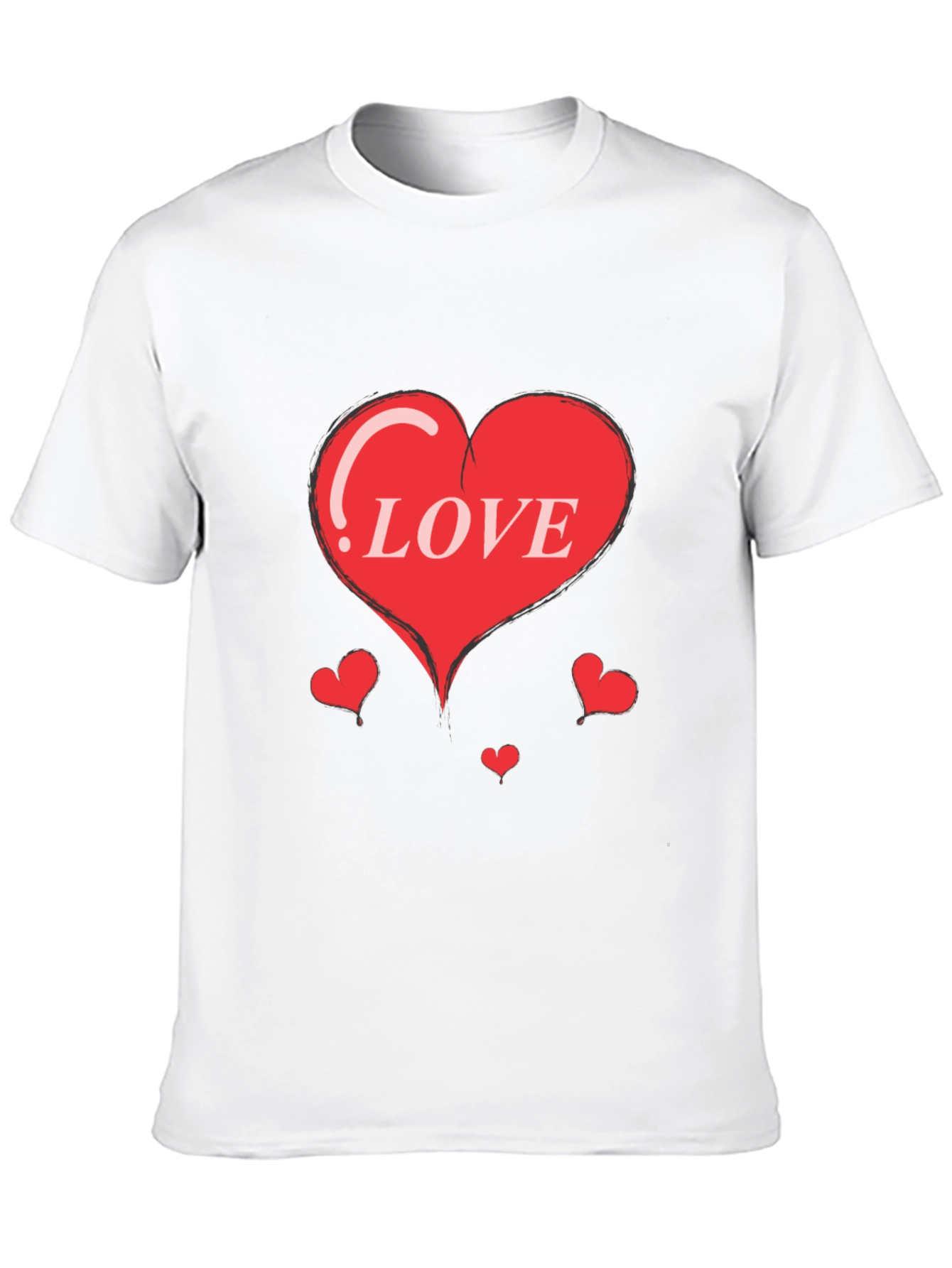 Heart Love Graphic Print Tee