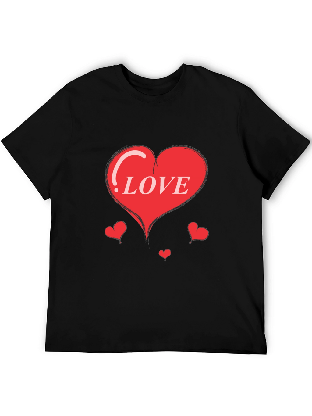Heart Love Graphic Print Tee