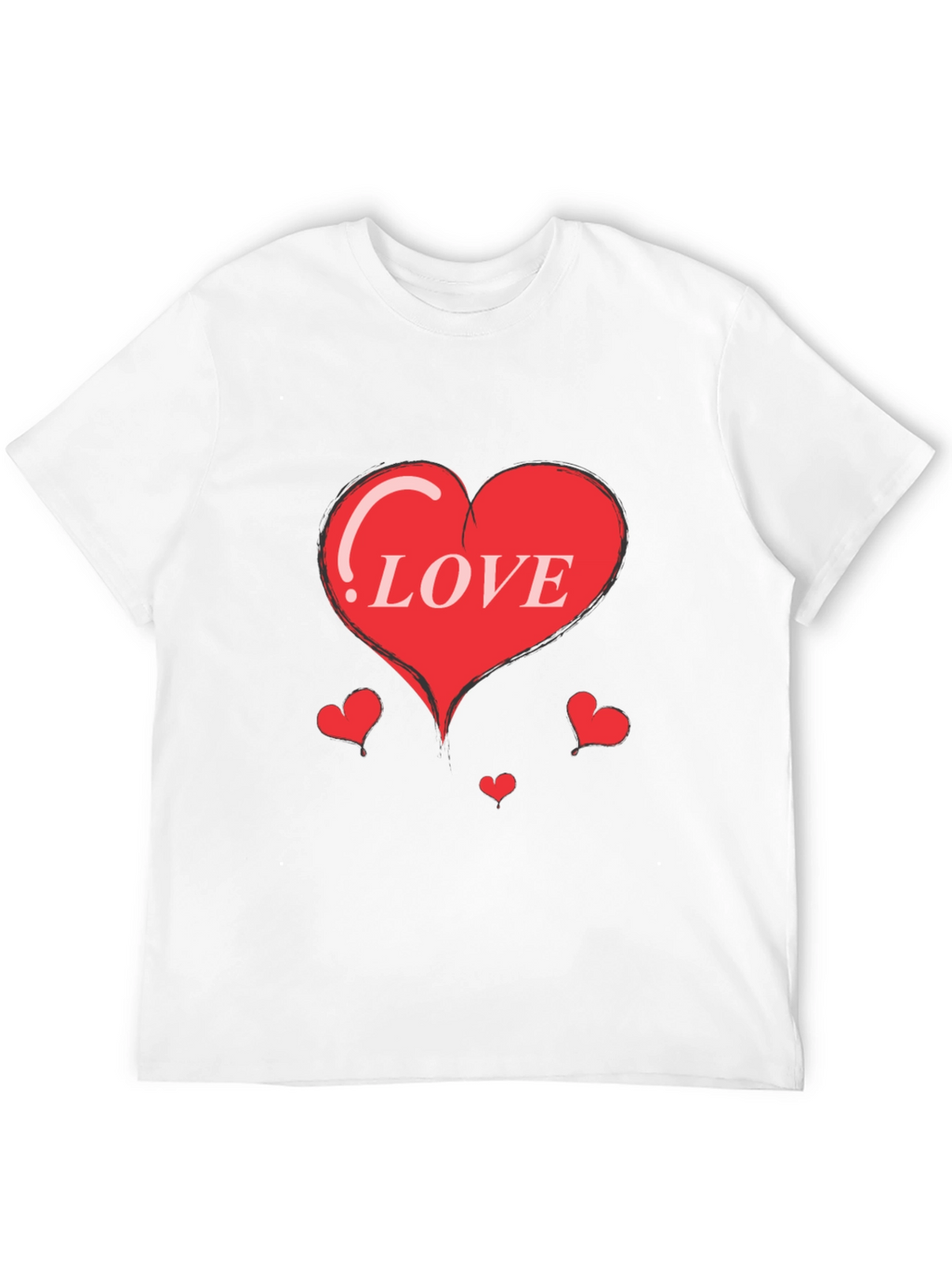 Heart Love Graphic Print Tee