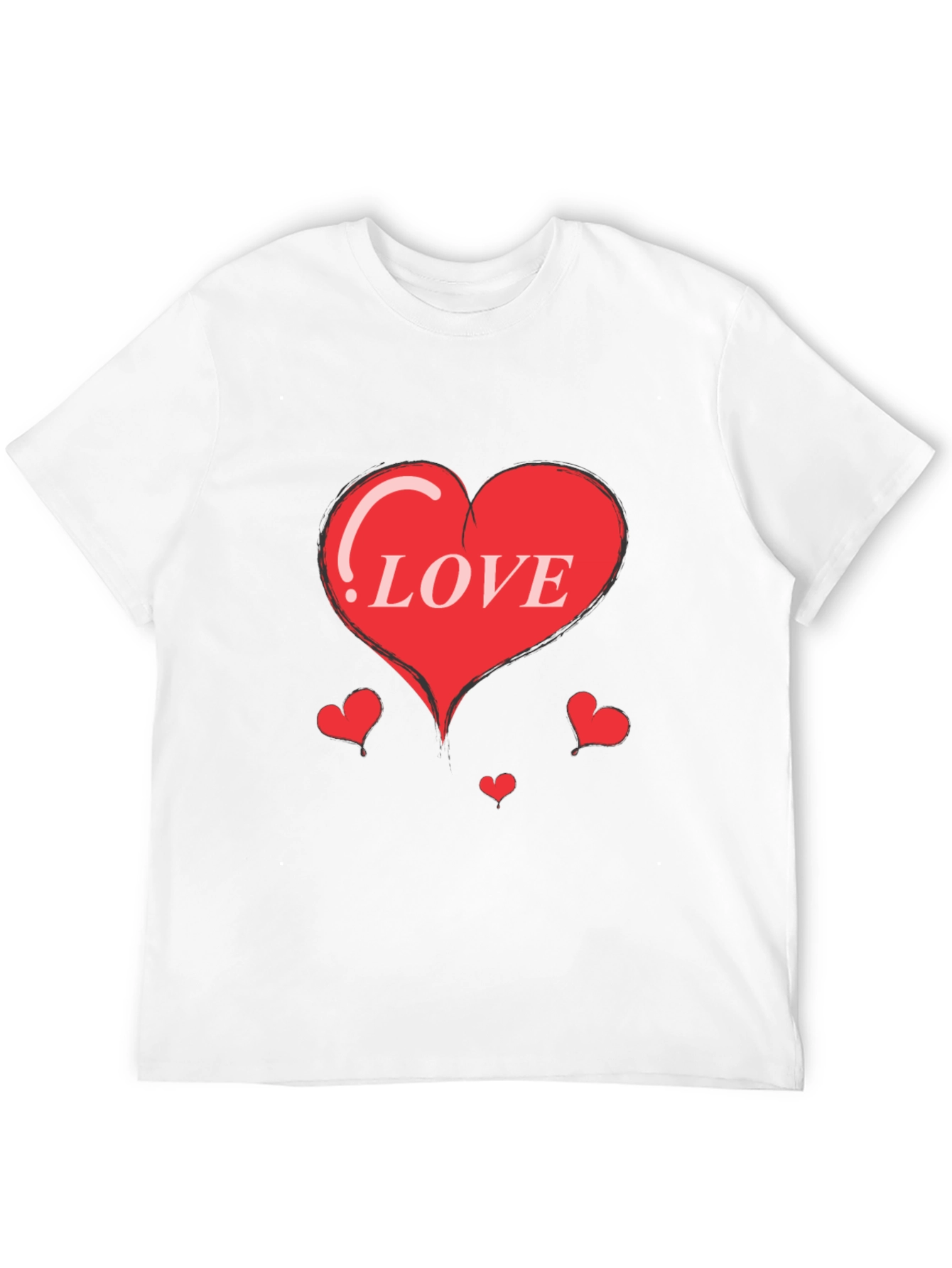 Heart Love Graphic Print Tee