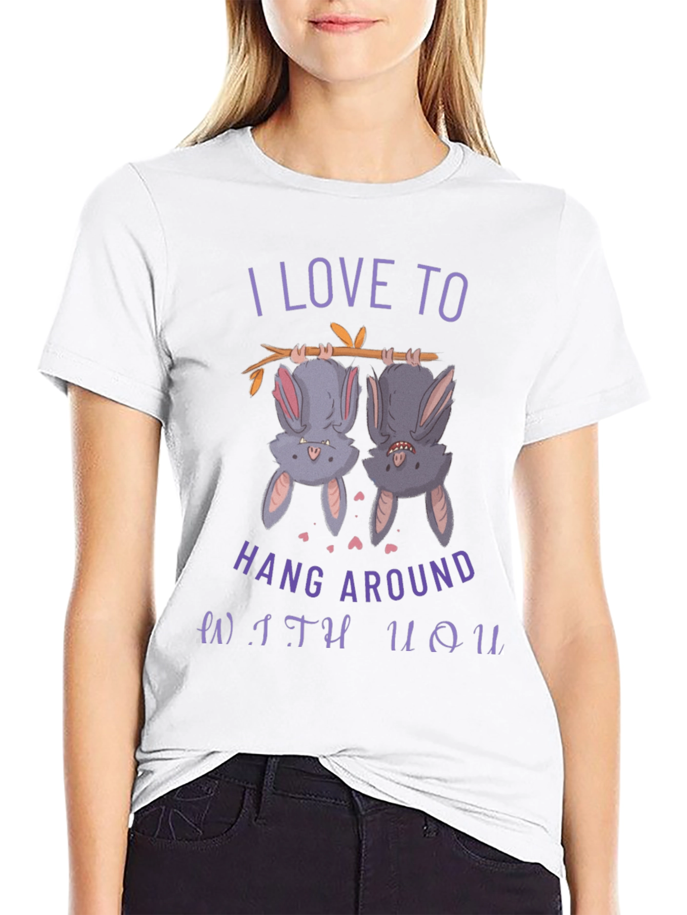 I Love to Hang Around With You Bat T-Shirt