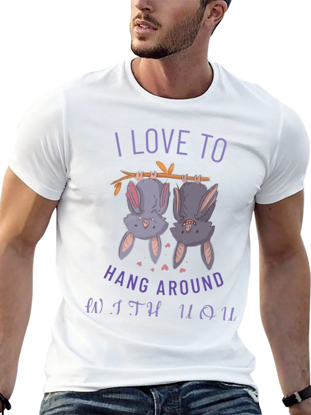 I Love to Hang Around With You Bat T-Shirt