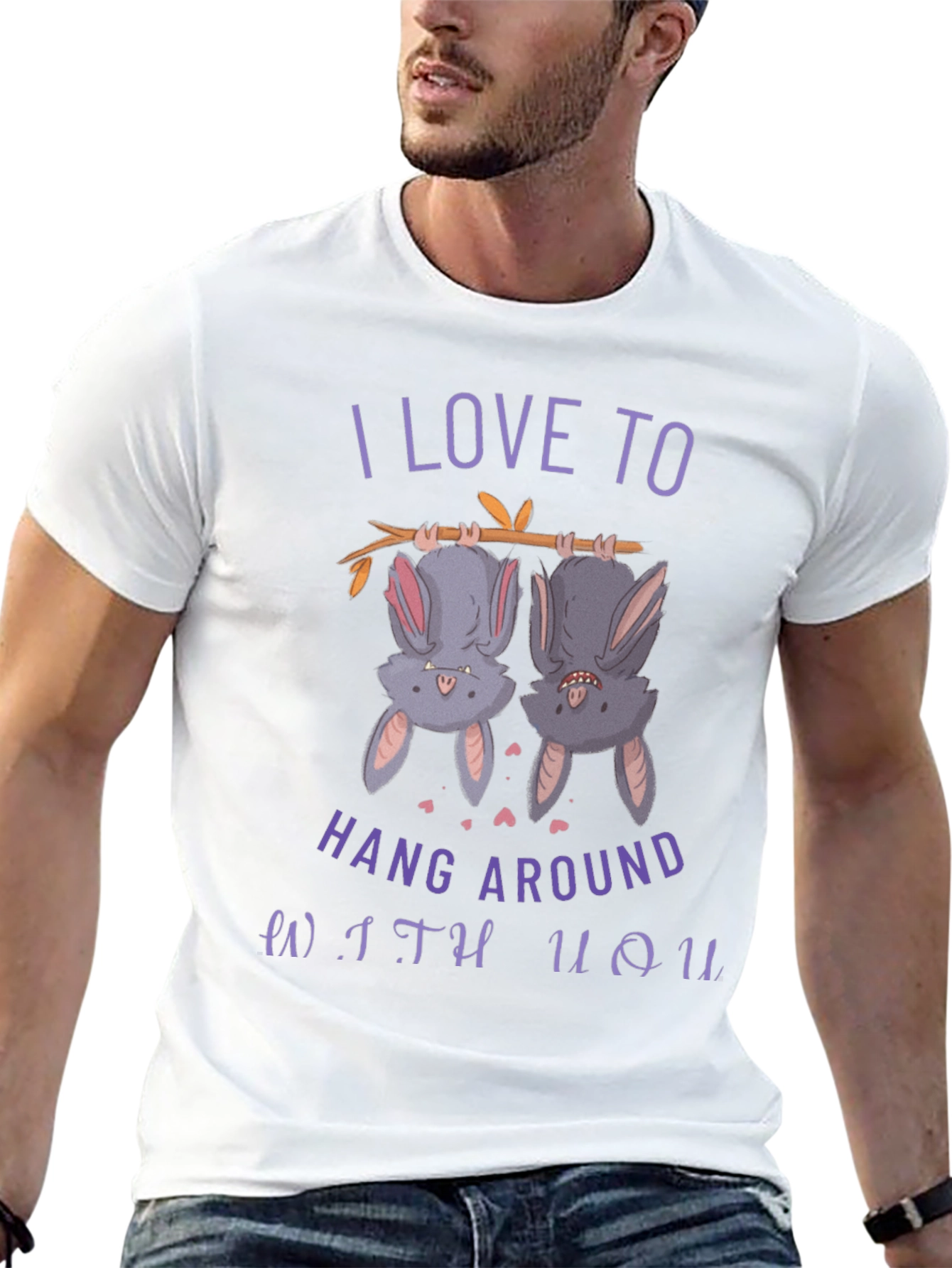 I Love to Hang Around With You Bat T-Shirt