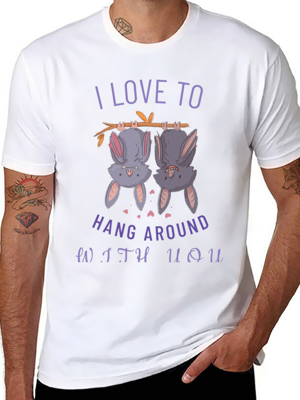 I Love to Hang Around With You Bat T-Shirt