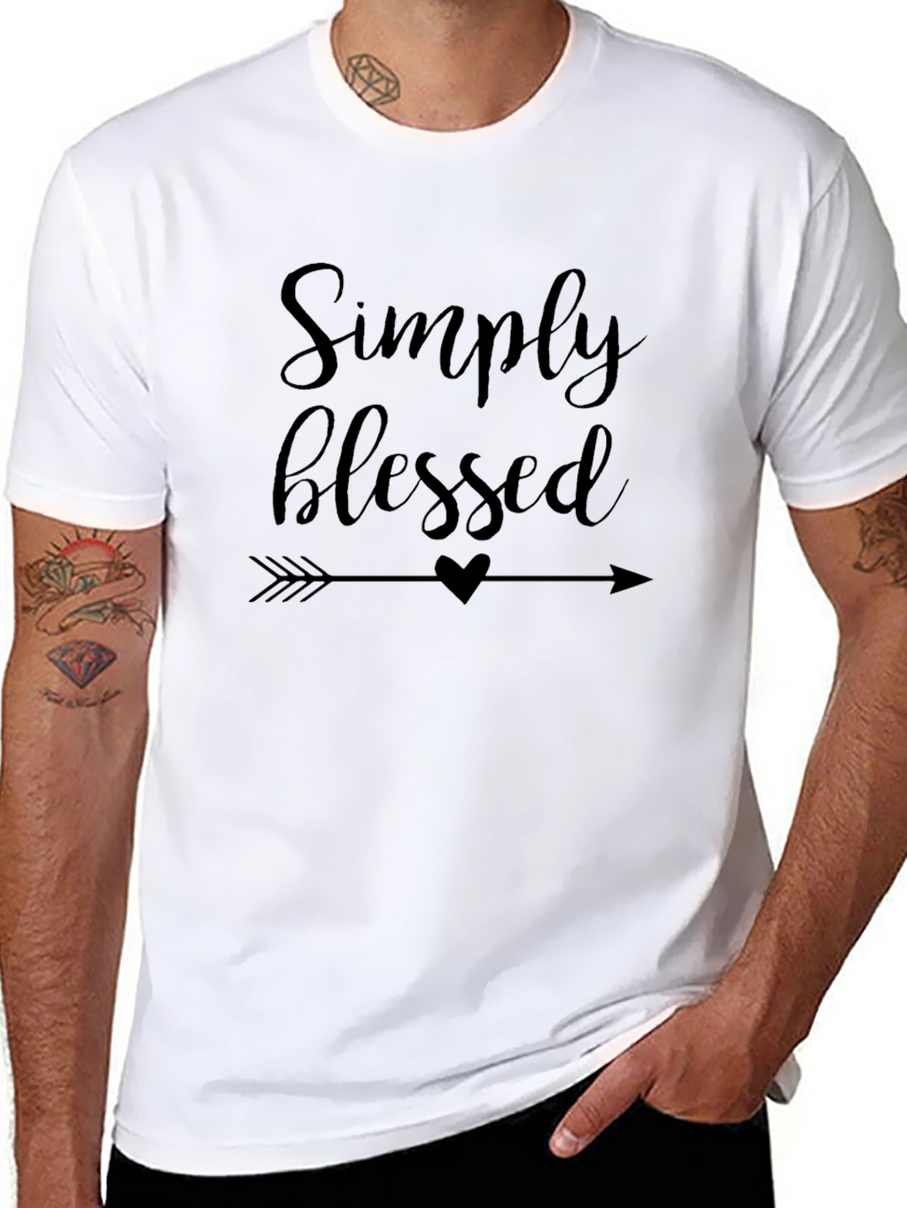Simply Blessed Graphic Tee - Black T-Shirt