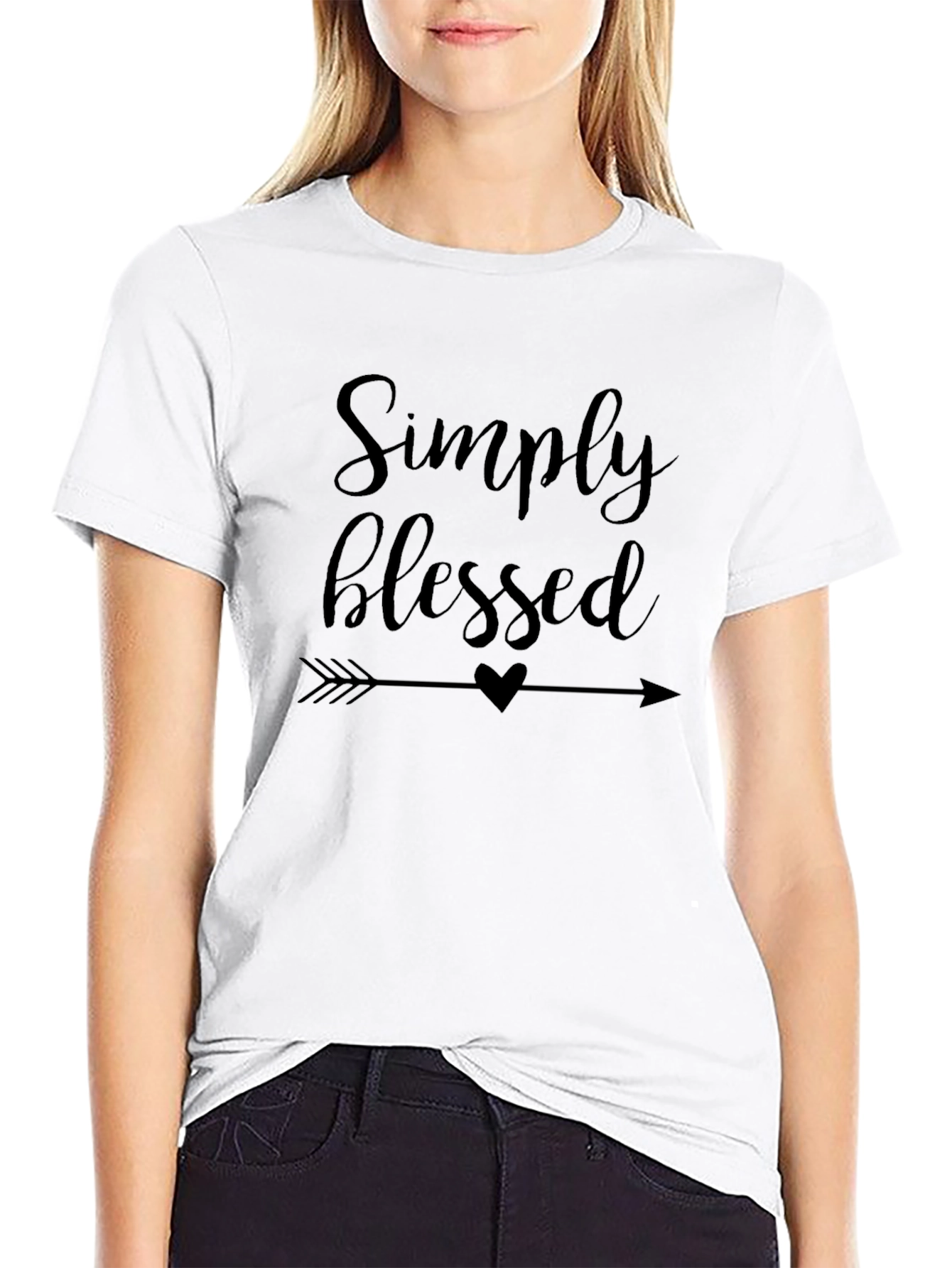 Simply Blessed Graphic Tee - Black T-Shirt