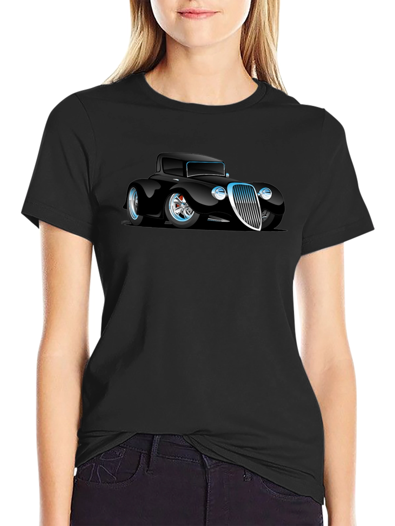 Classic Car Graphic Black T-Shirt