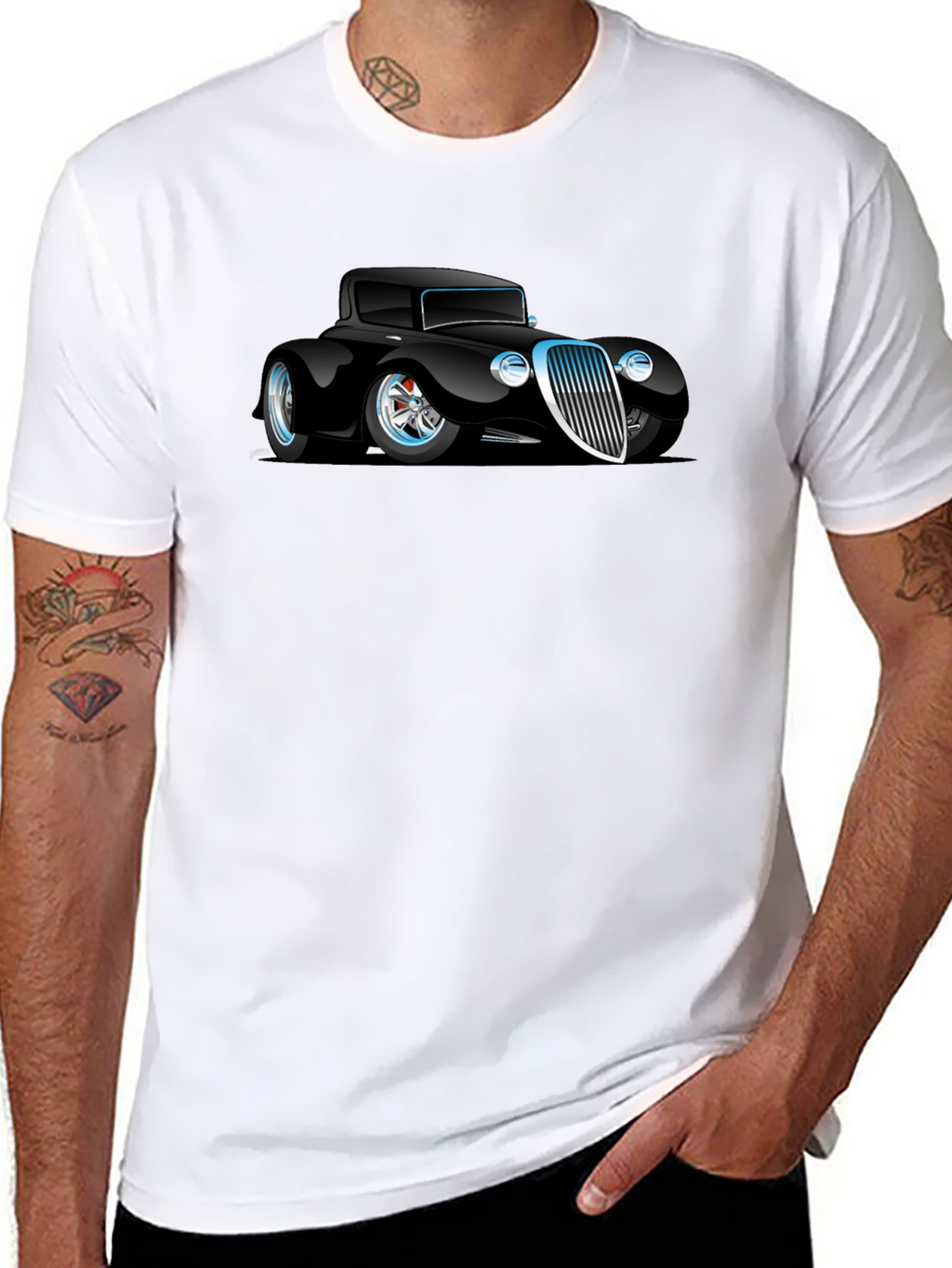 Classic Car Graphic Black T-Shirt