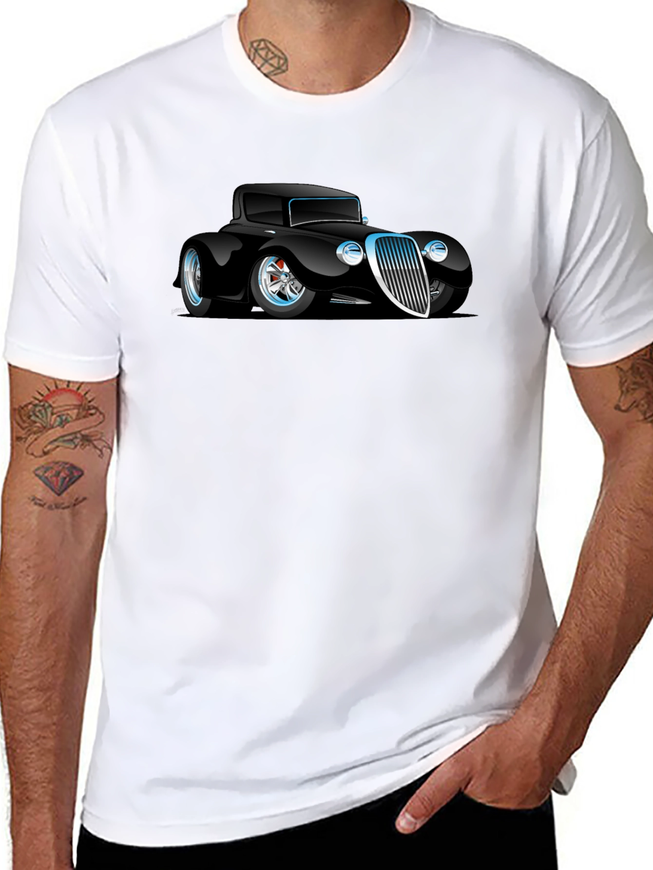 Classic Car Graphic Black T-Shirt