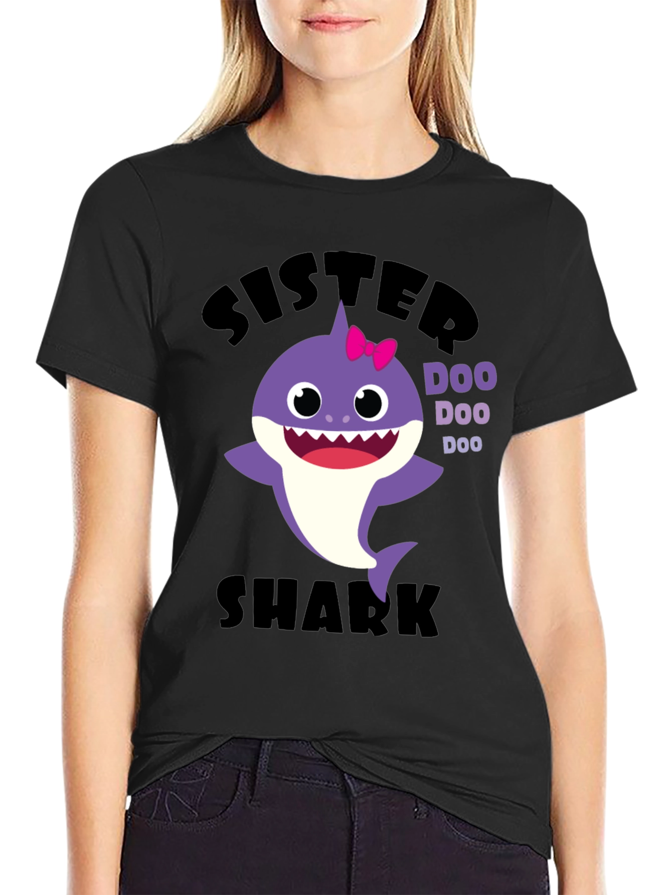 Sister Shark Doo Doo Doo T-Shirt - Baby Shark Family Tee