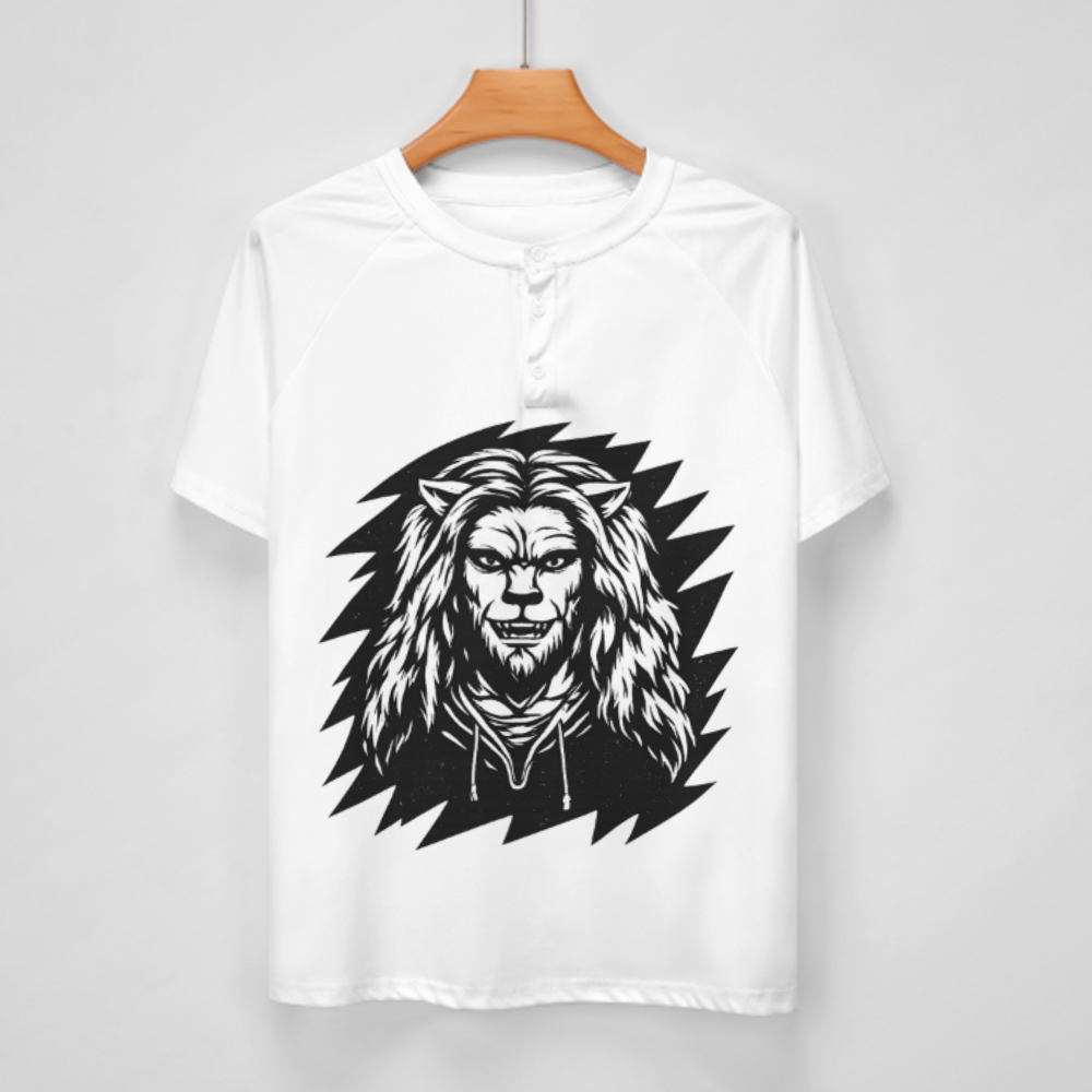 Fierce Lion Warrior Graphic Tee – Bold Streetwear Animal King T-Shirt for Men(z311)