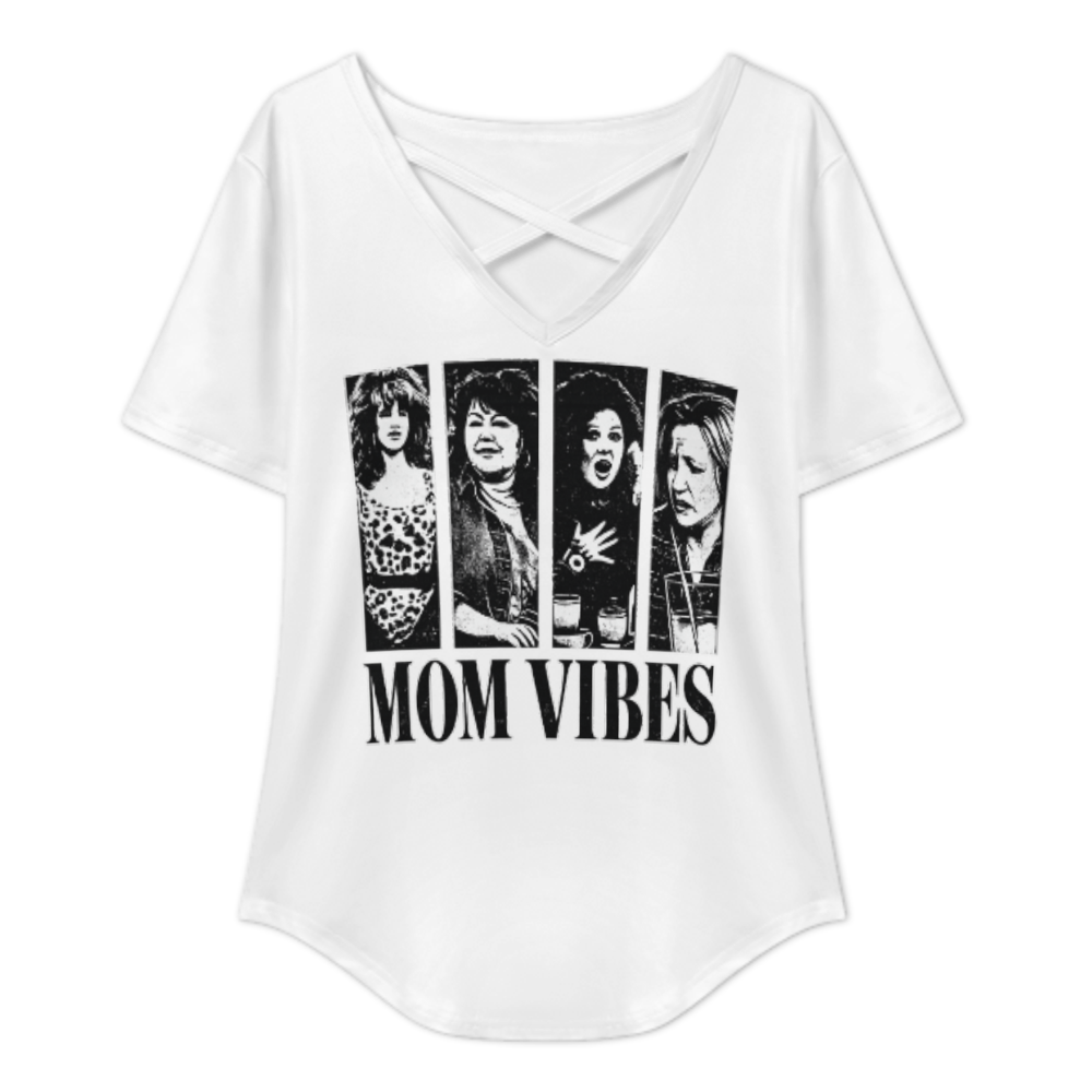 Vintage Mom Vibes Graphic Tee – Retro TV Mom Inspired Women’s Casual T-Shirt(z338)