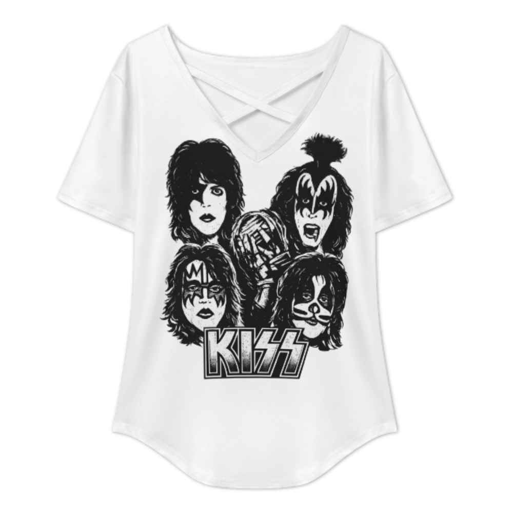 Vintage Rock Band Graphic T-Shirt – Retro Glam Rock Inspired Streetwear Tee for Music Fans(z332)
